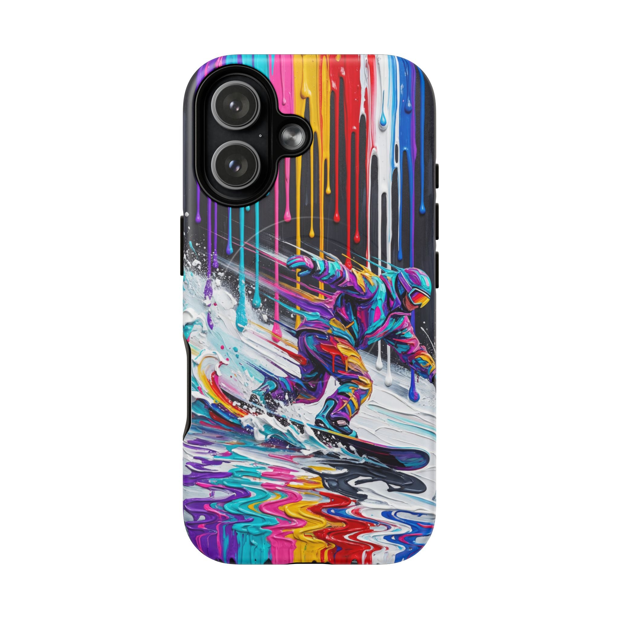 Colourful Snowboarder Art MagSafe iPhone Case