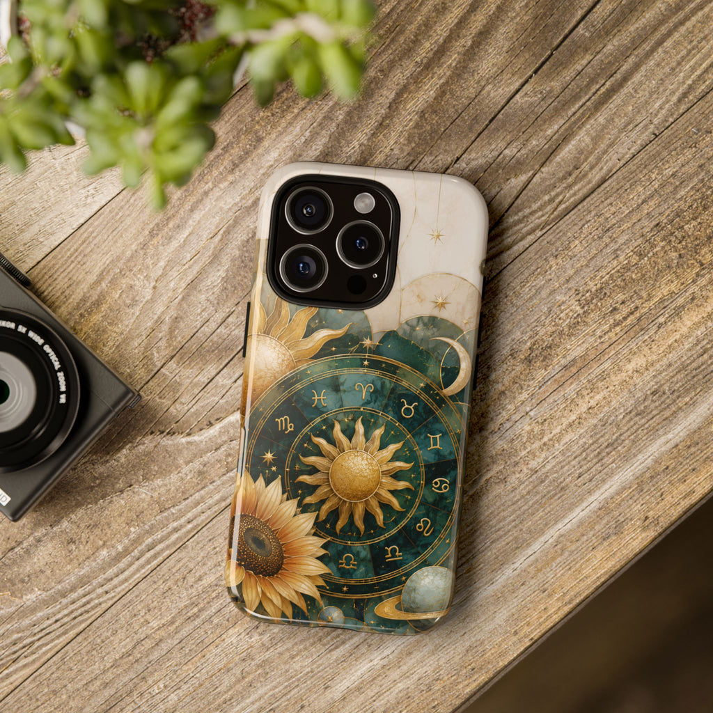 Celestial Sun iPhone Case | Zodiac Wheel iPhone Case