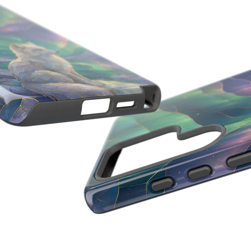 Arctic Fox Samsung Galaxy Phone Case | Northern Lights Phone Case