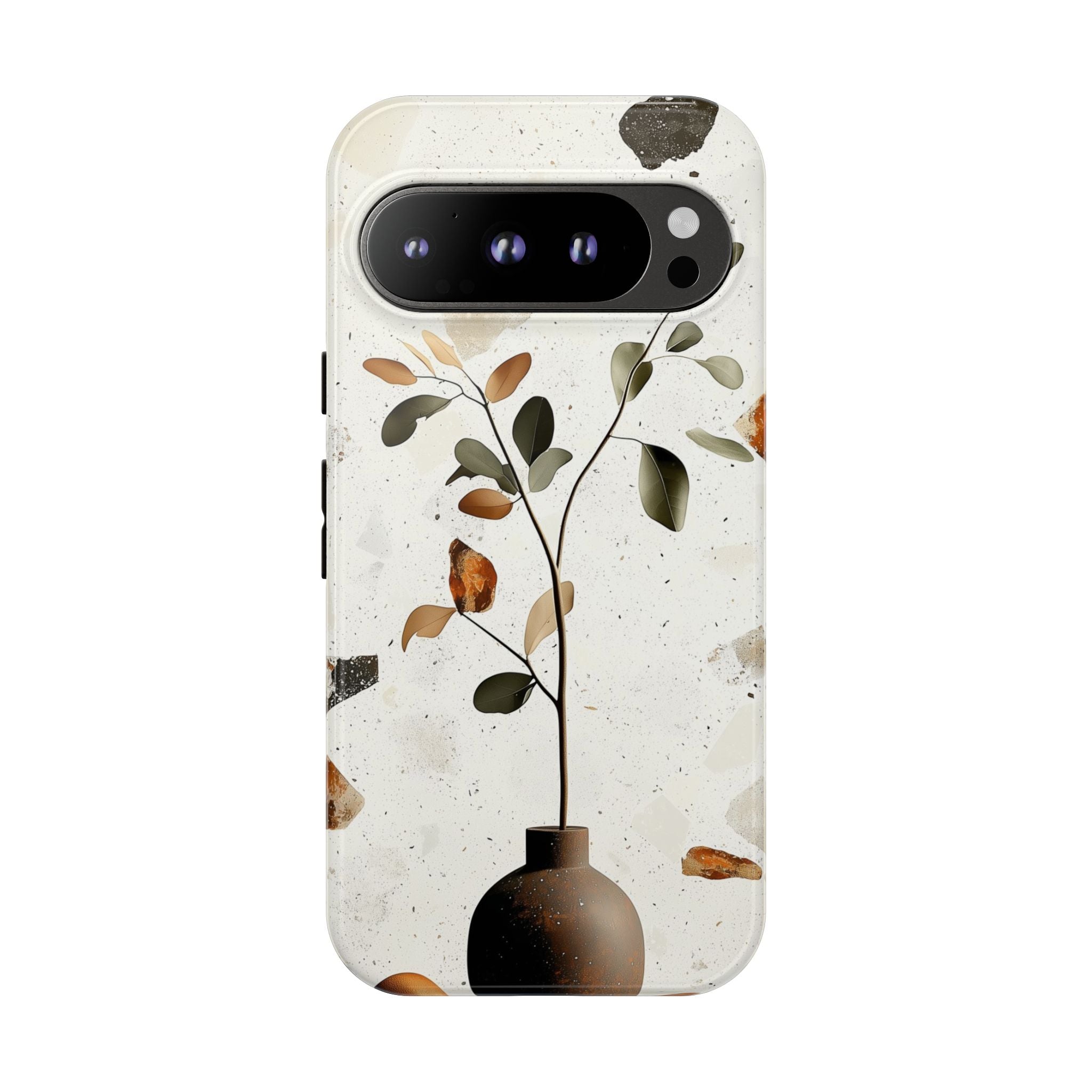 Floral Terrazzo Google Pixel Case | Minimal Vase Botanical