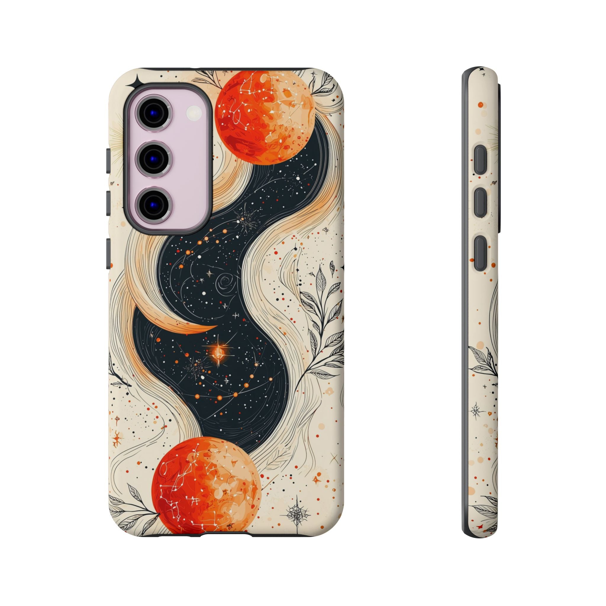 Astrology Galaxy Samsung Galaxy Case | Red Moon Celestial Waves