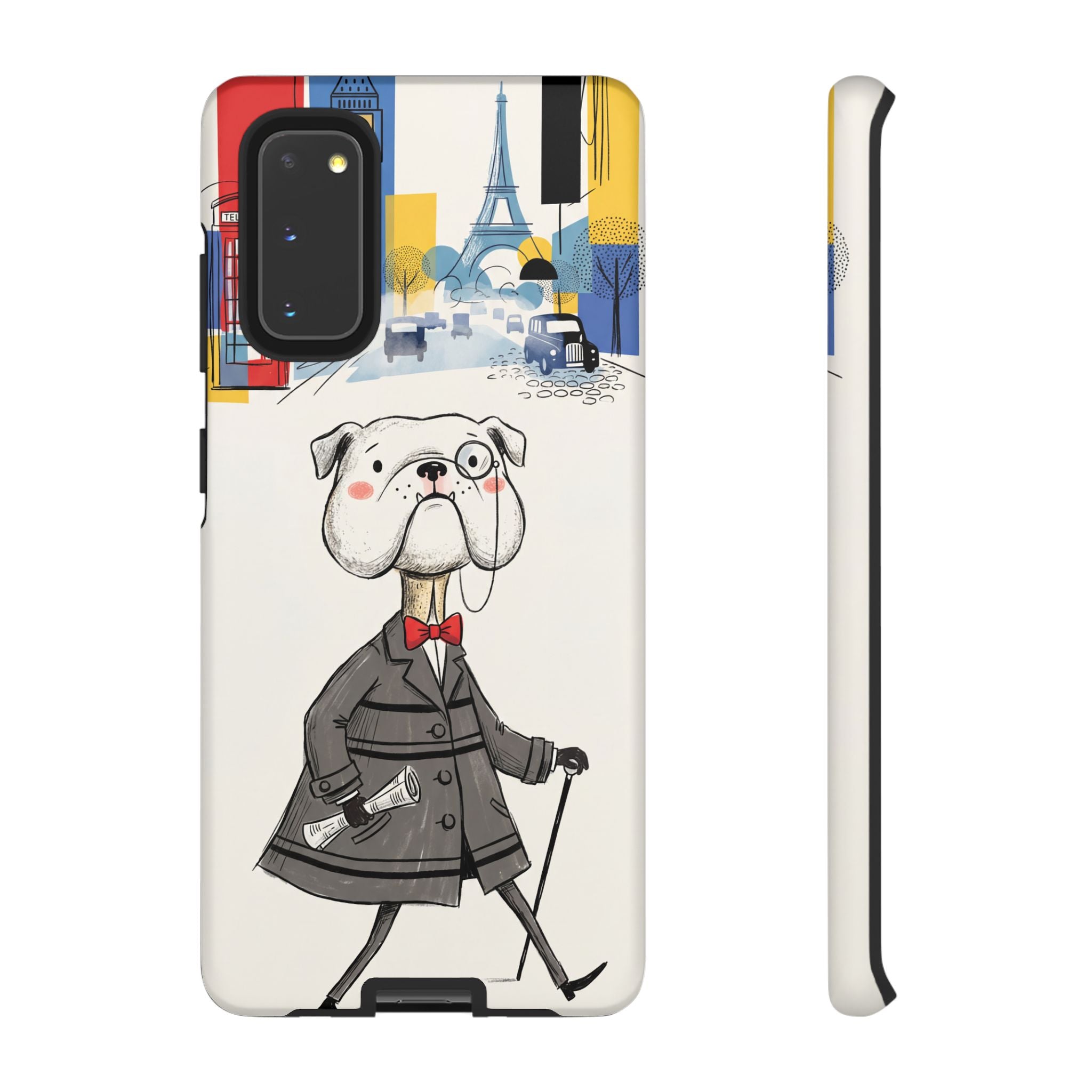 Vintage Dapper Gentleman Bulldog Samsung Galaxy Phone Case