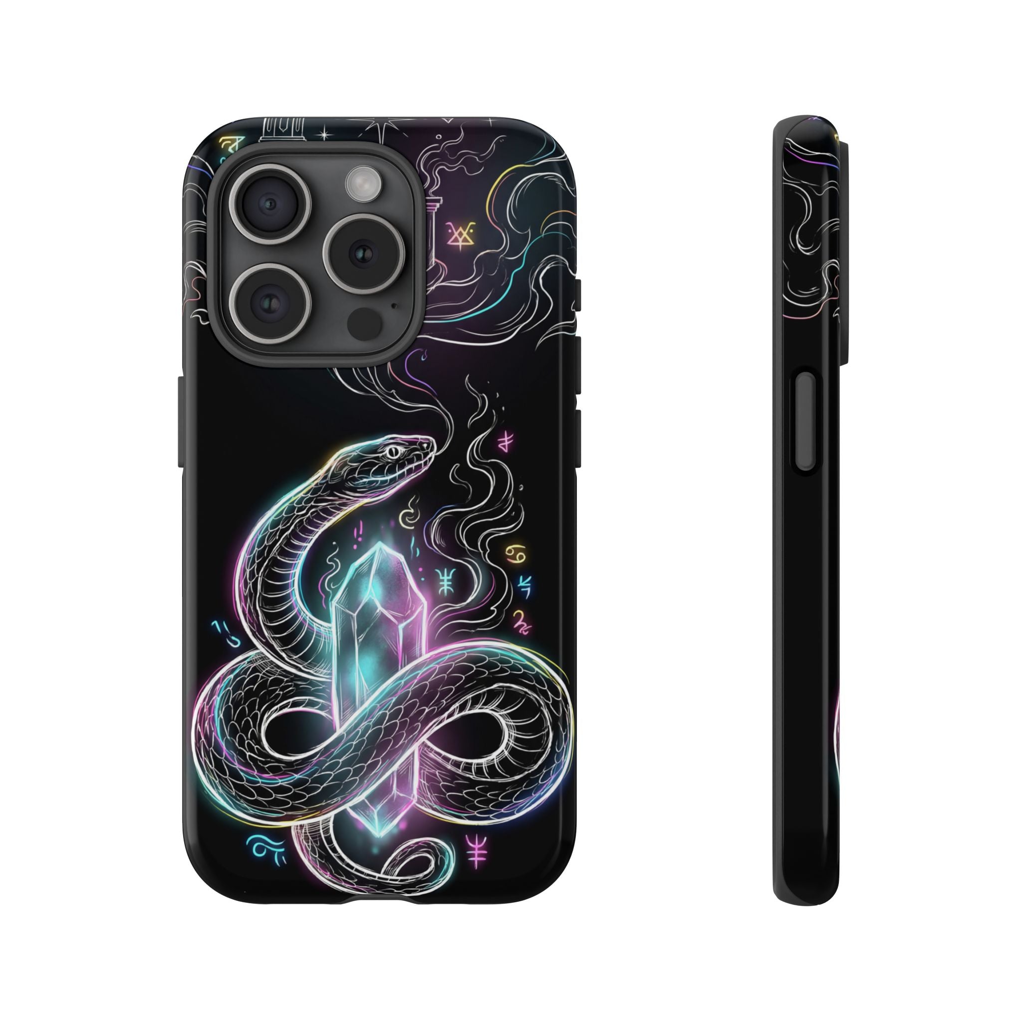 Neon Occult  Mystic Snake Crystal iPhone Case