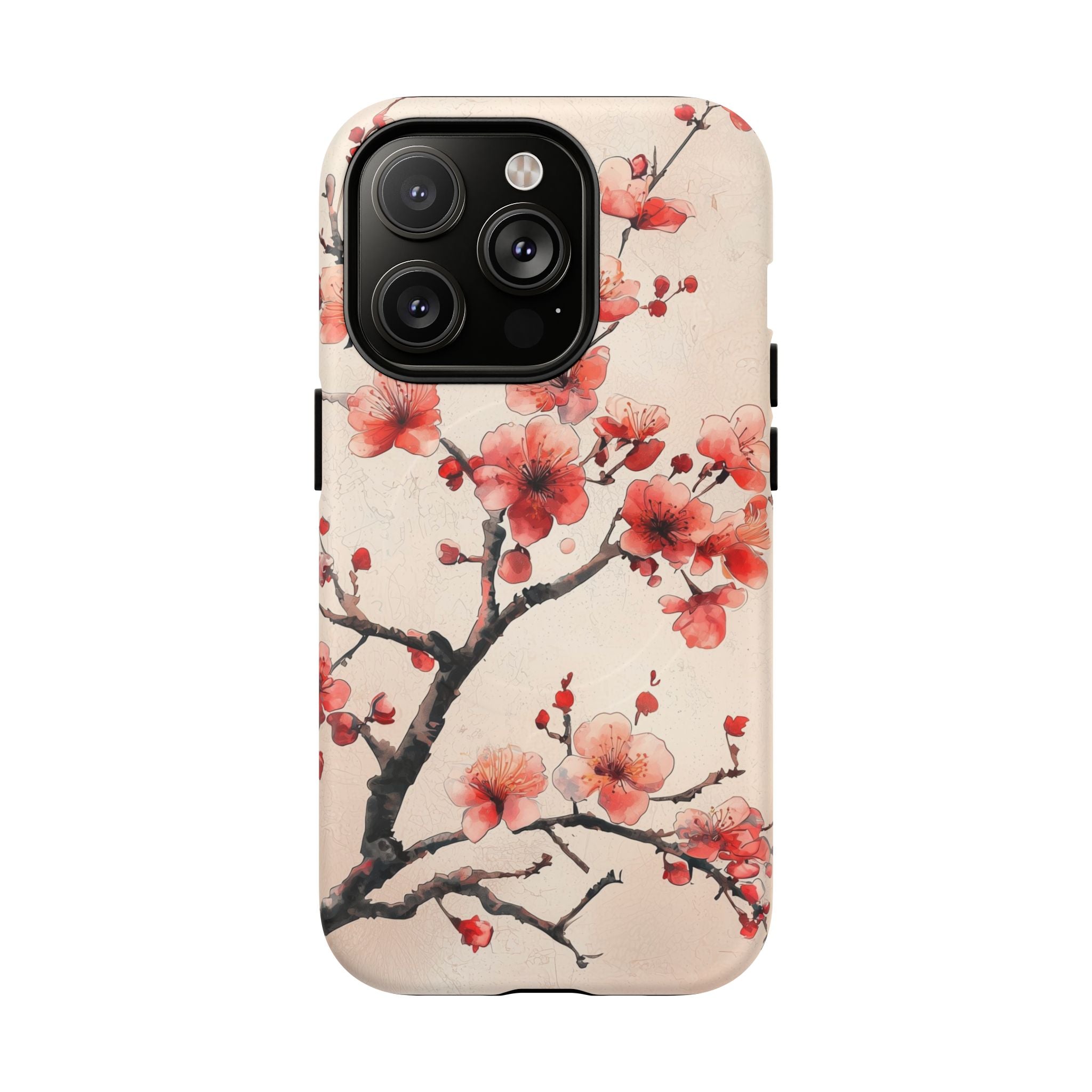 Cherry Blossom MagSafe iPhone Case | Floral Pink Blossom Branch Design