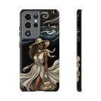Samsung Galaxy Phone Case | Elegant Black Woman in Flowing Dress by the Sea