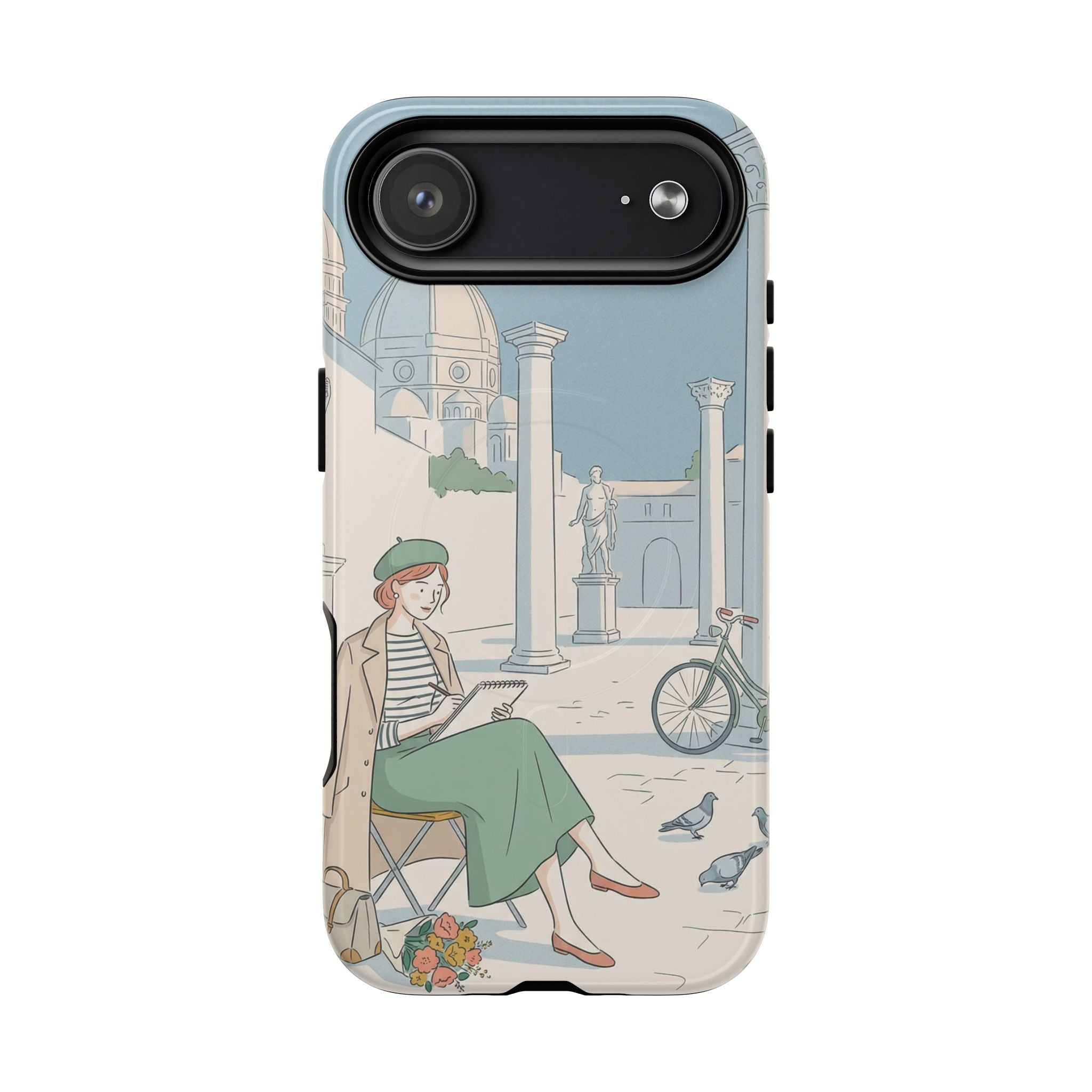 Florence Art Aesthetic MagSafe iPhone Case | Renaissance Italy Travel Illustration