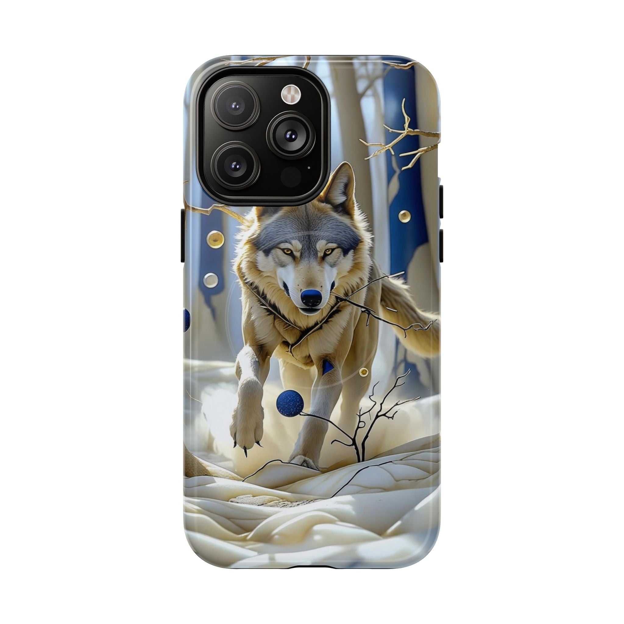 Wolf Running Tough MagSafe Protective iPhone Case