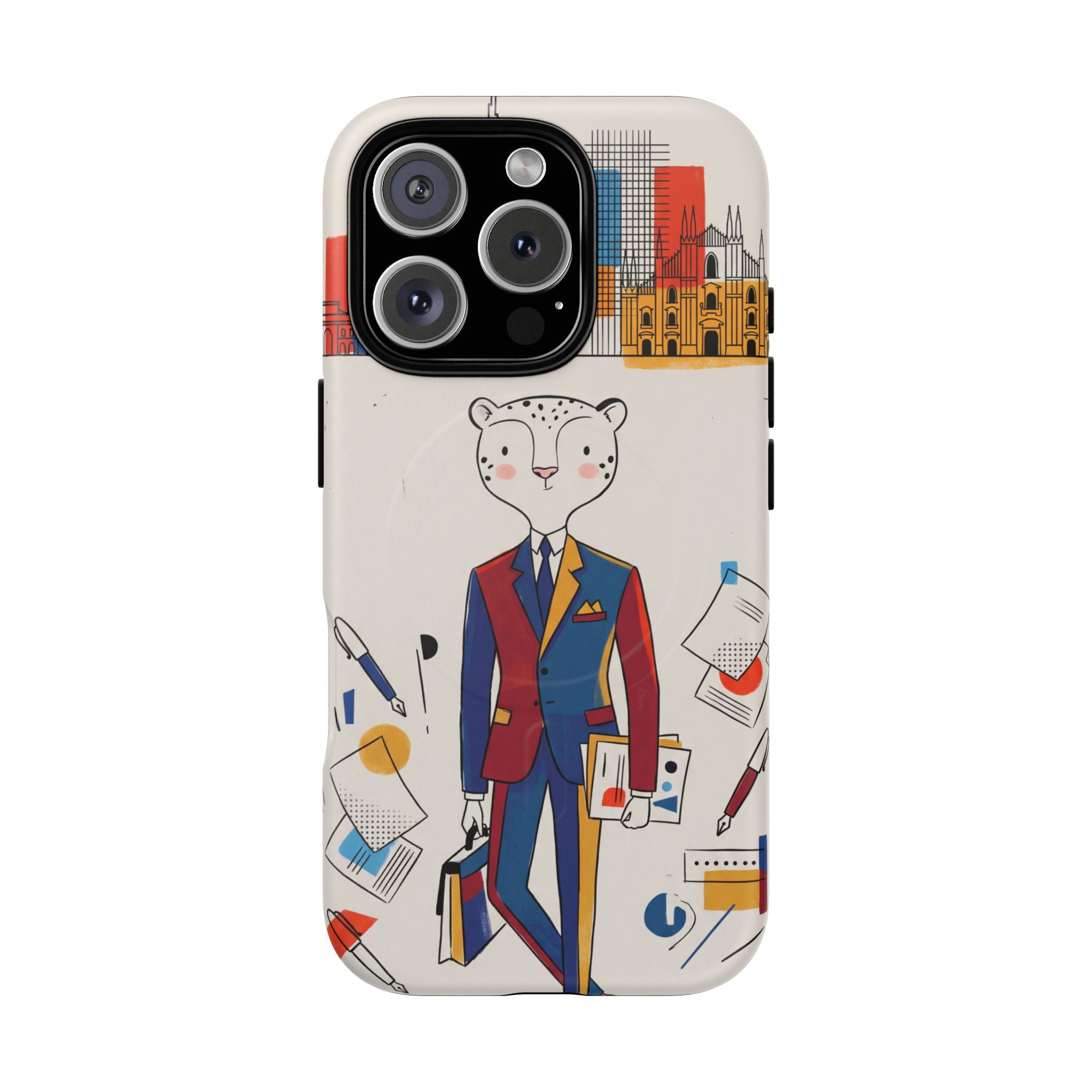 Leopard Executive MagSafe iPhone Case | Business Chic Illustrated