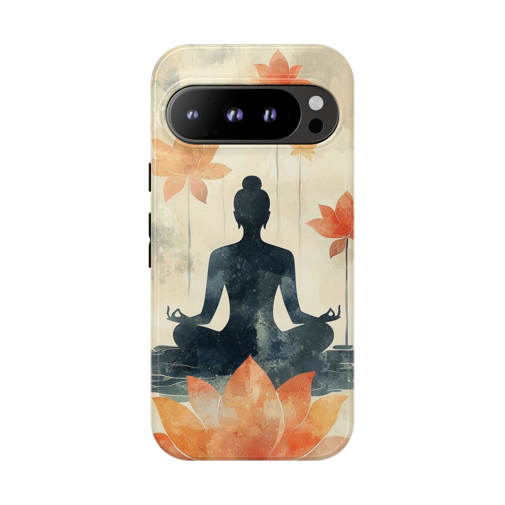 Yoga Lotus Google Pixel Case | Meditative Silhouette