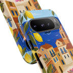 Mediterranean Scooter Google Pixel Phone Case | Coastal Lemon Grove Design