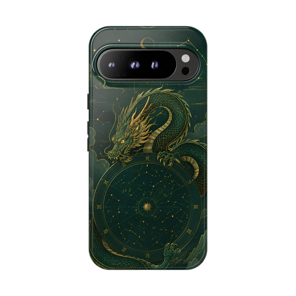 Celestial Dragon Google Pixel Phone Case | Stained Glass Dragon Phone Case