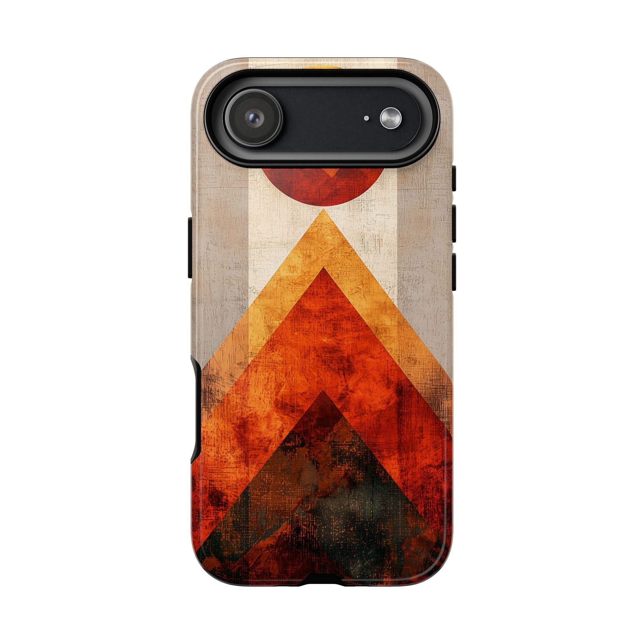 Retro Geometric Sunset iPhone Case