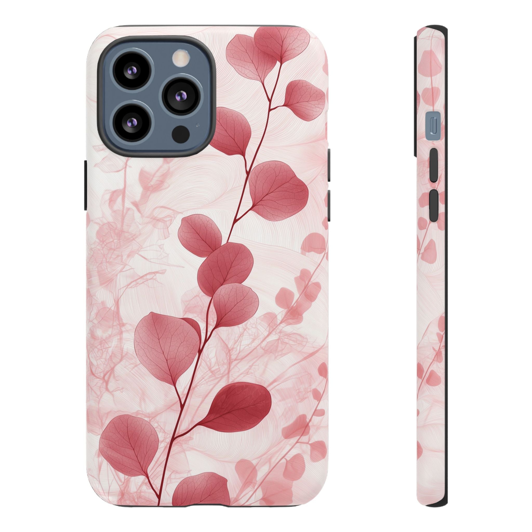 Pink Botanical Floral Eucalyptus iPhone Case