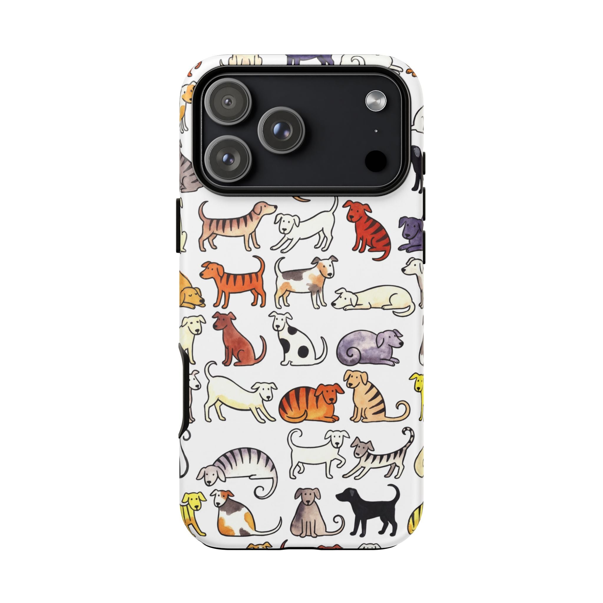 Dog Pattern iPhone Case | Cute Colourful Dogs