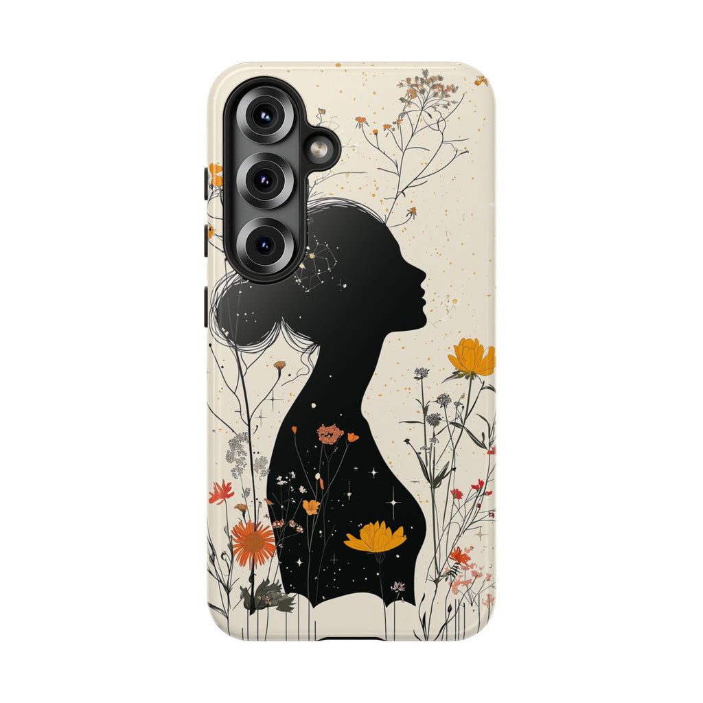 Floral Silhouette Samsung Galaxy Case | Botanical Woman
