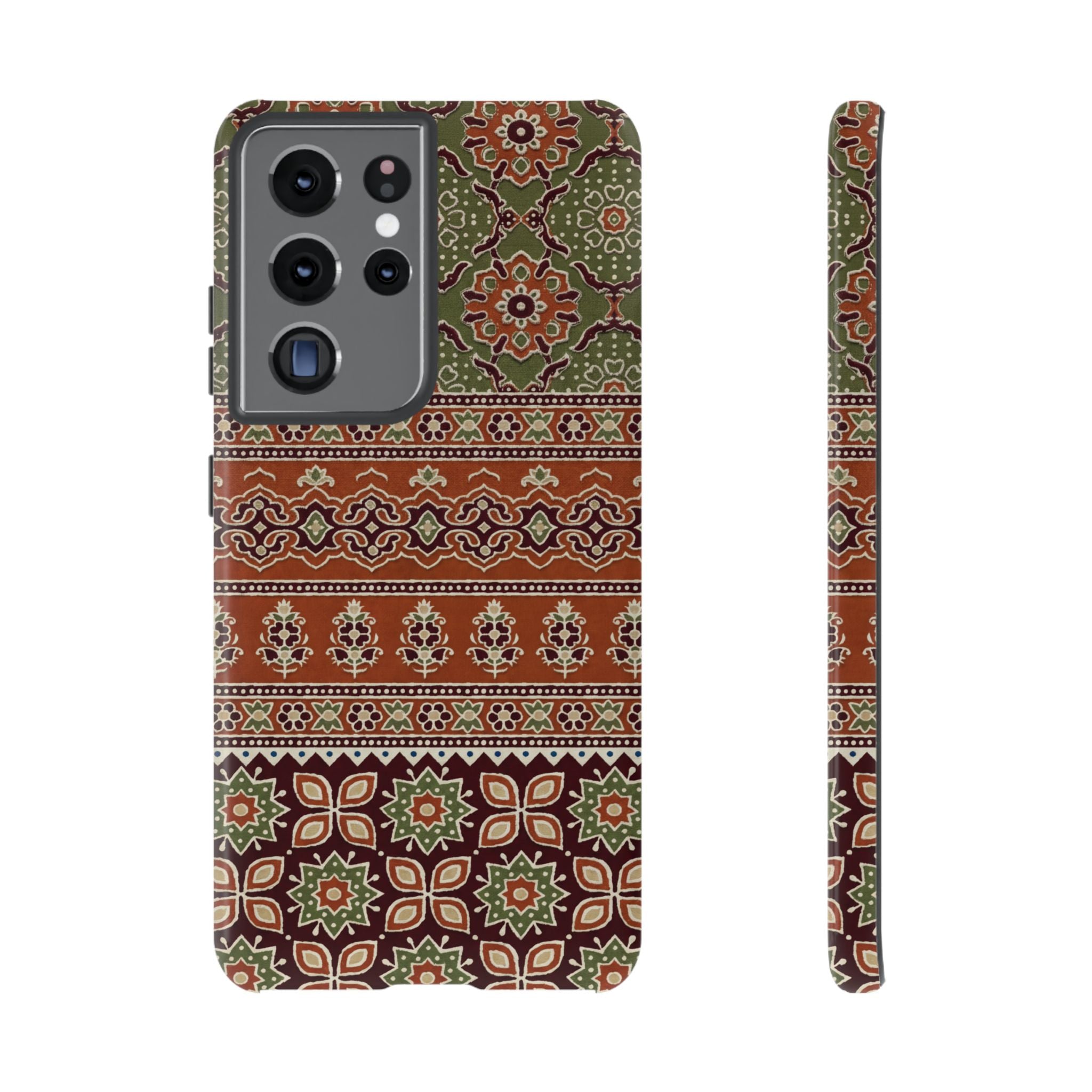 Batik Floral Protective Samsung Galaxy Case