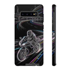 Neon Night Rider Samsung Galaxy Phone Case | Motorcycle Racing Protective Cover