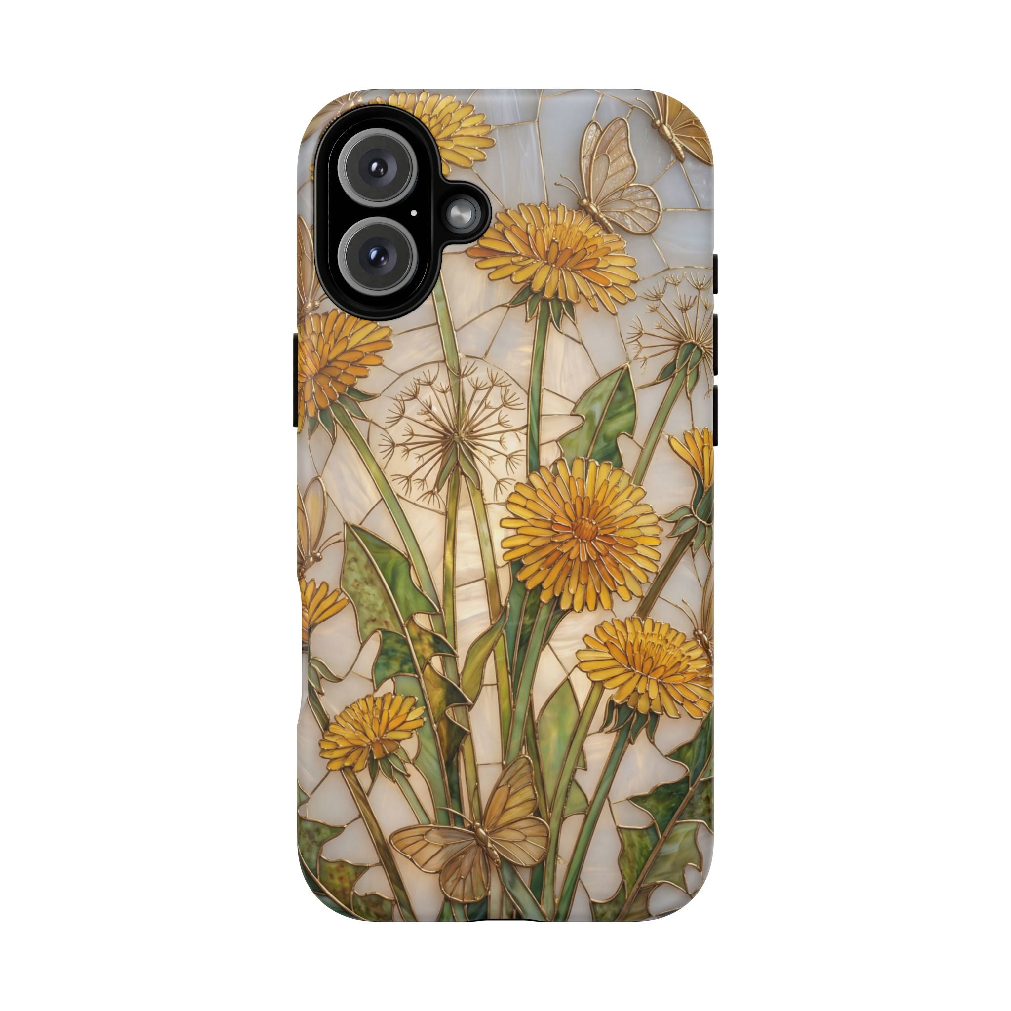 Dandelion Garden Tough MagSafe Phone Case — Floral Yellow Butterflies