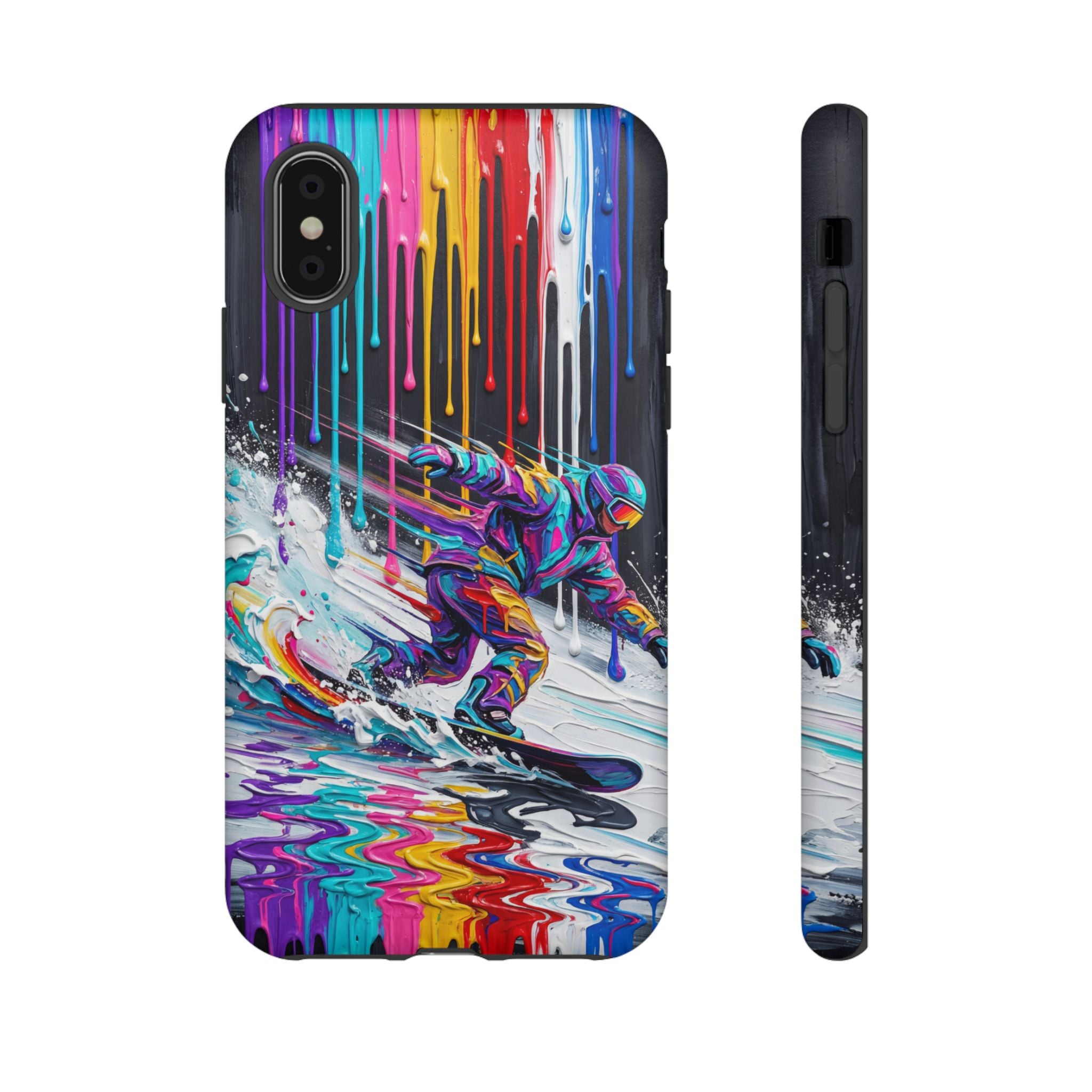 Colourful Snowboarder Art iPhone Case