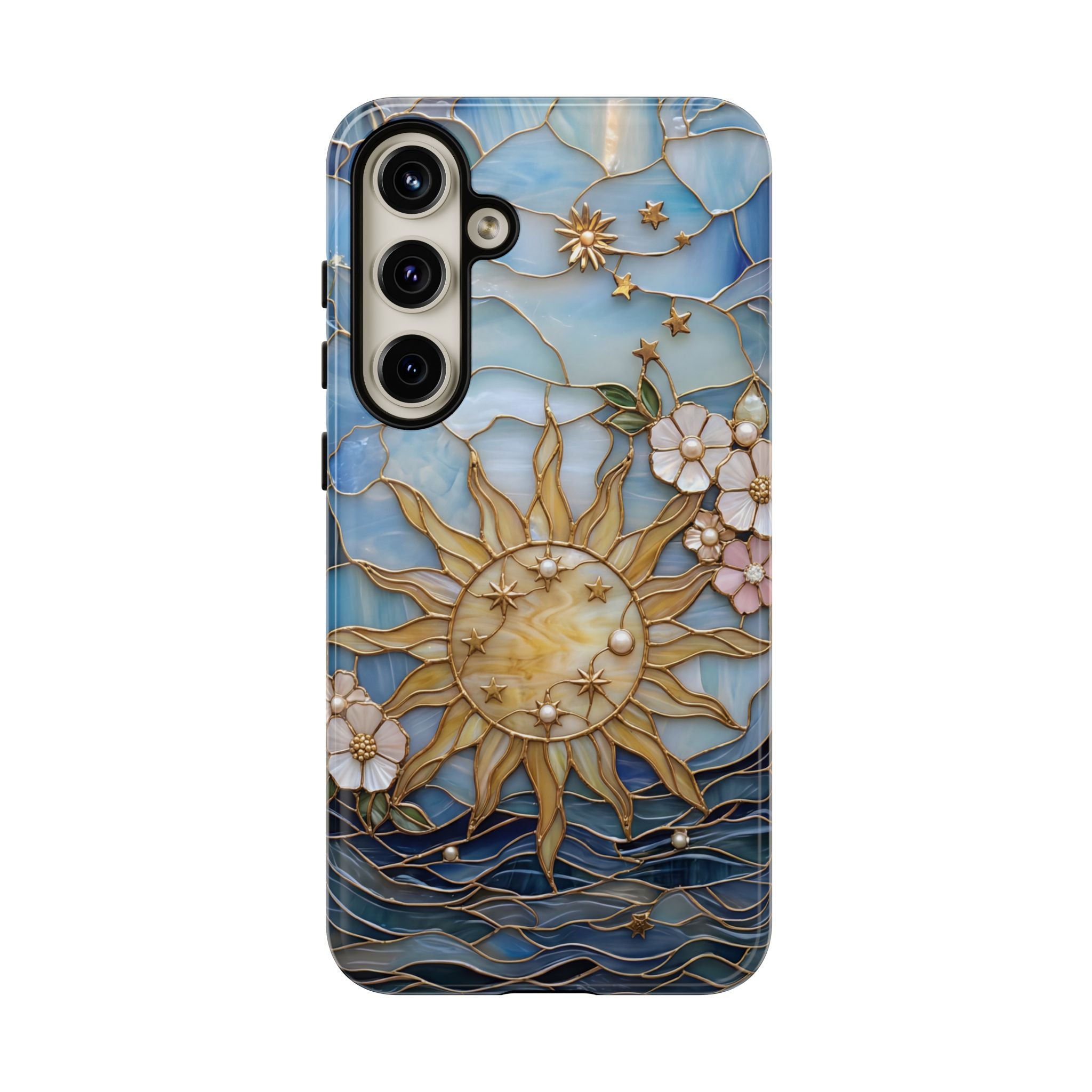 Stained Glass Floral Sun & Sea Tough Samsung Galaxy Case