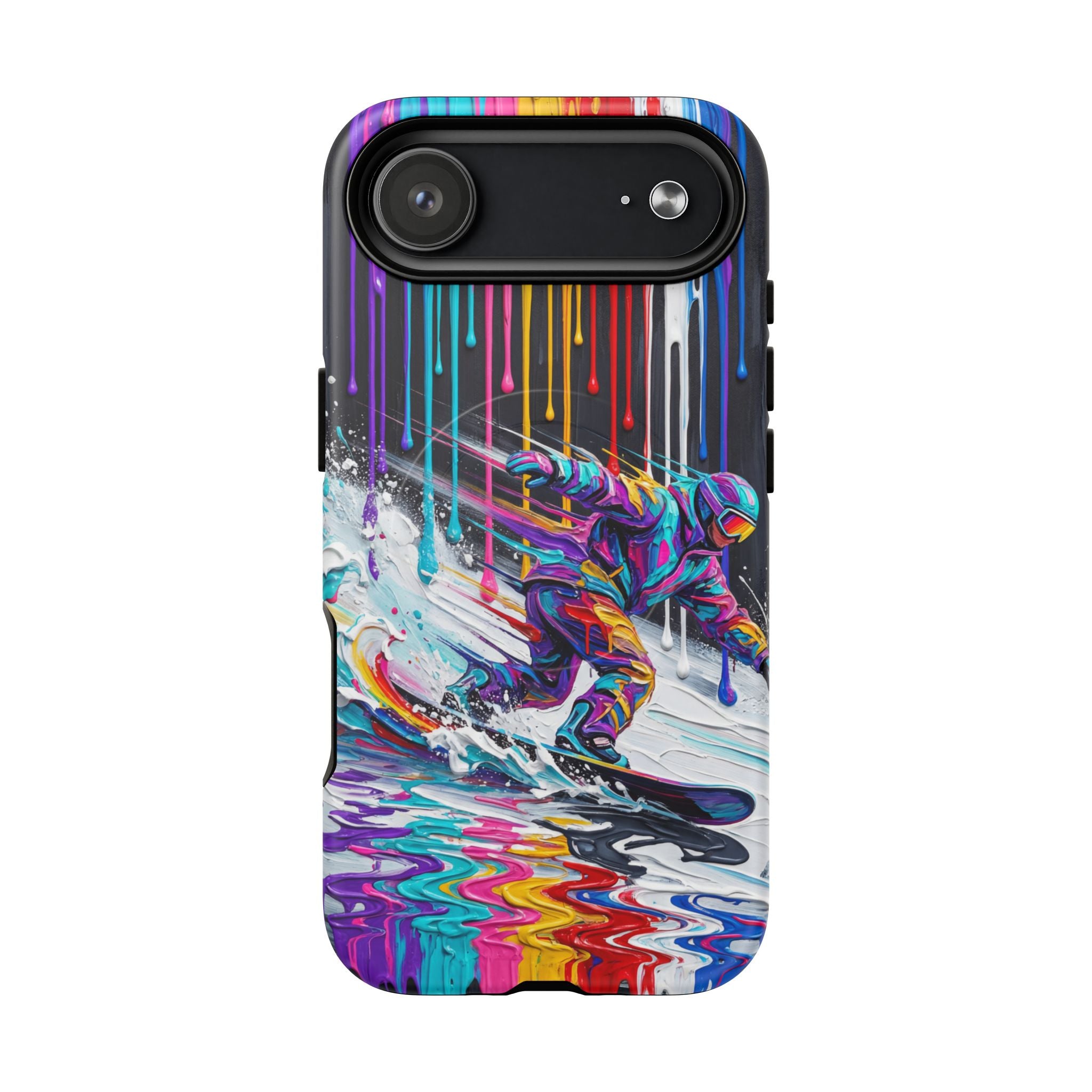 Colourful Snowboarder Art MagSafe iPhone Case
