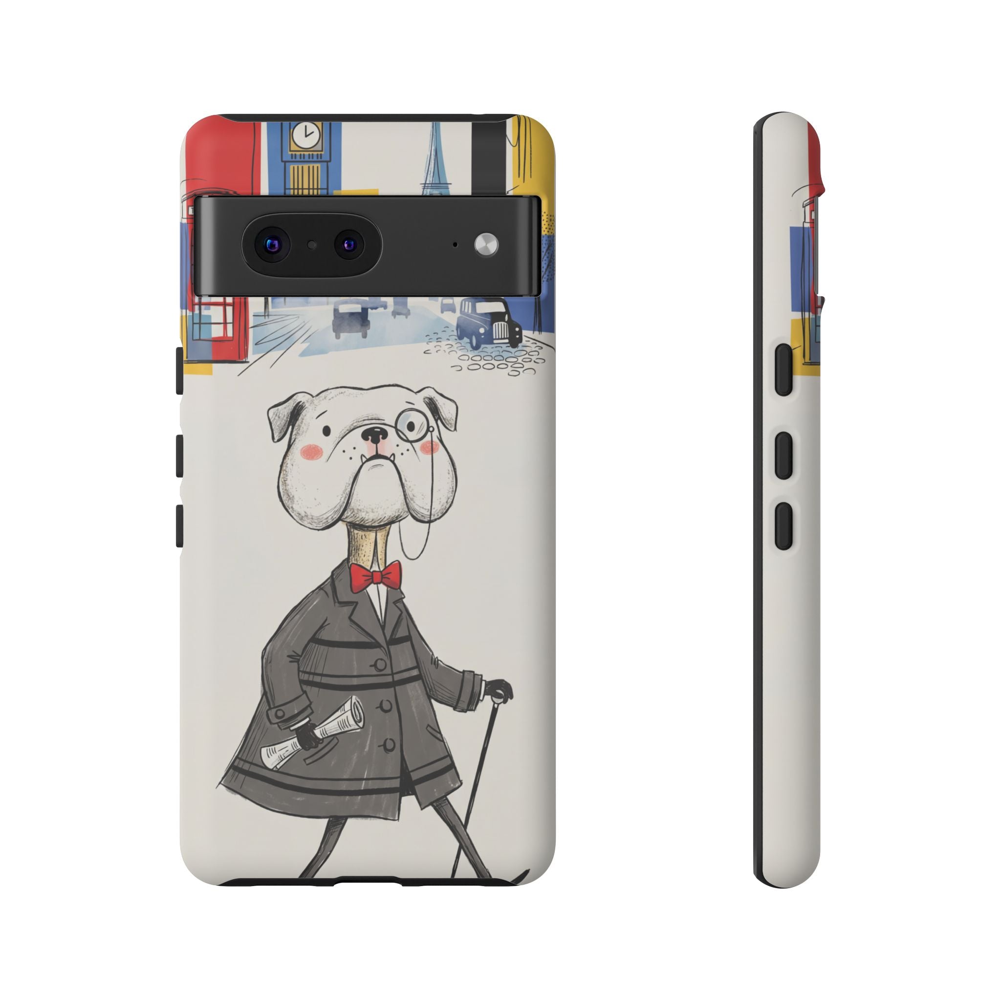 Vintage Dapper Gentleman Bulldog Google Pixel Phone Case