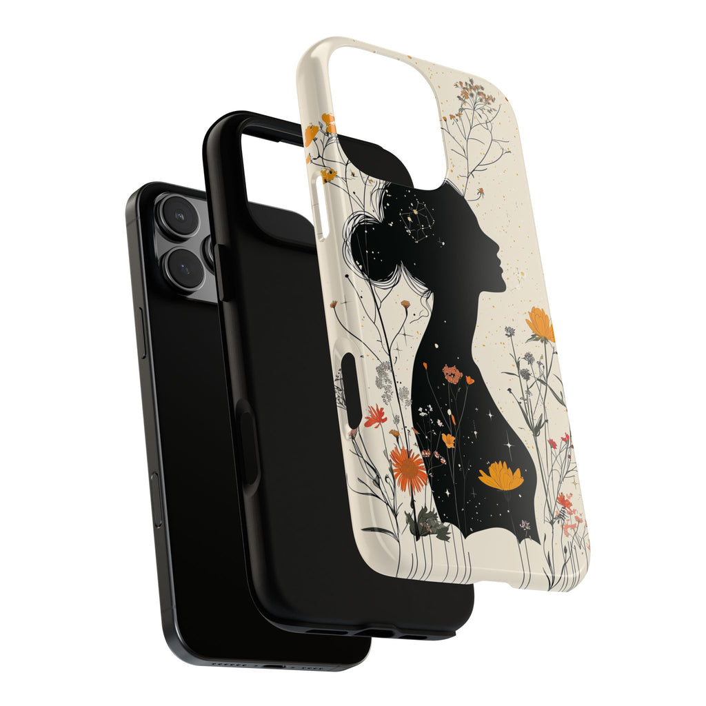 Floral Silhouette iPhone Case | Botanical Woman
