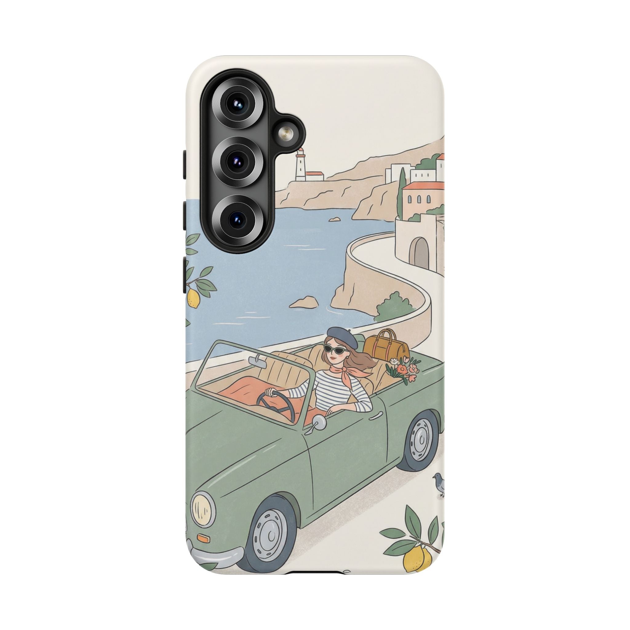 Retro Coastal Road Trip Design Samsung Galaxy Phone Case