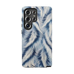 Blue Faux Fur Texture Protective Tough Samsung Galaxy Case