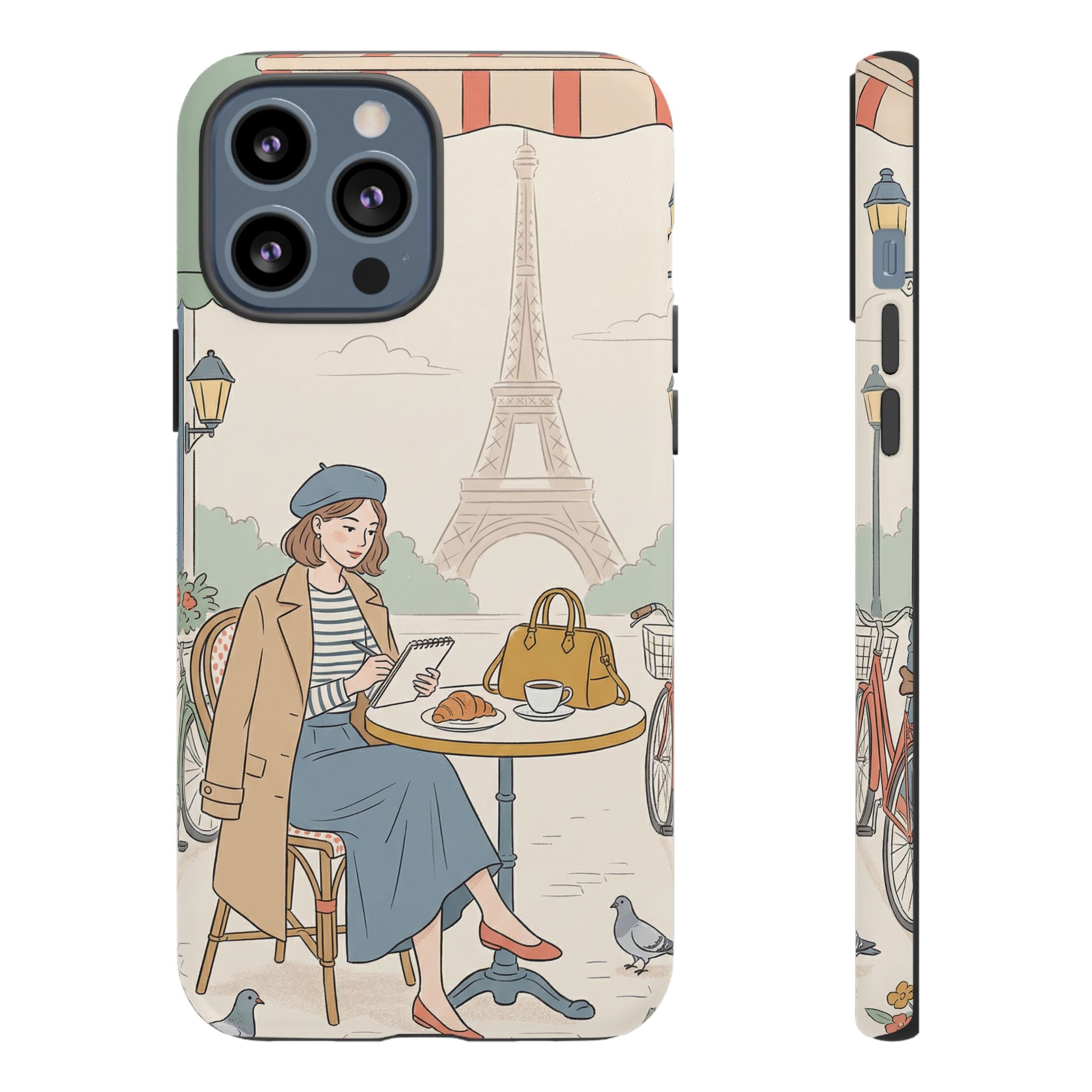 Paris Cafe iPhone Case | Cute Vintage Eiffel Tower Travel