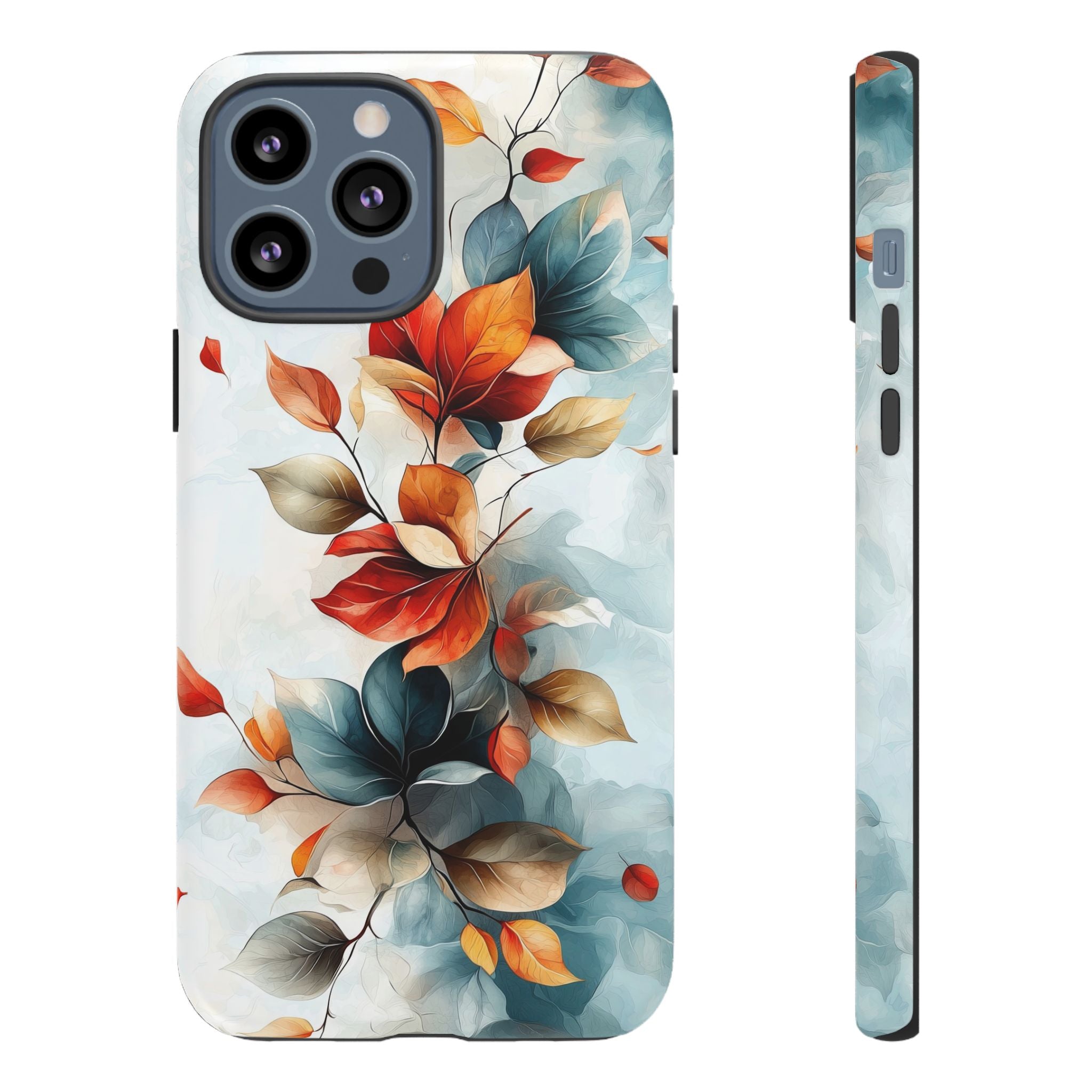 Floral Autumn Leaves Tough iPhone Case