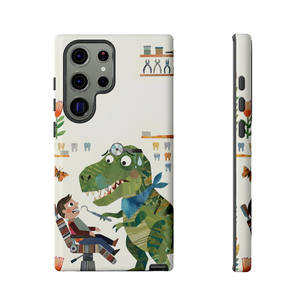 Dinosaur Dentist Tough Samsung Galaxy Phone Case | Cute Pediatric Dental Cover