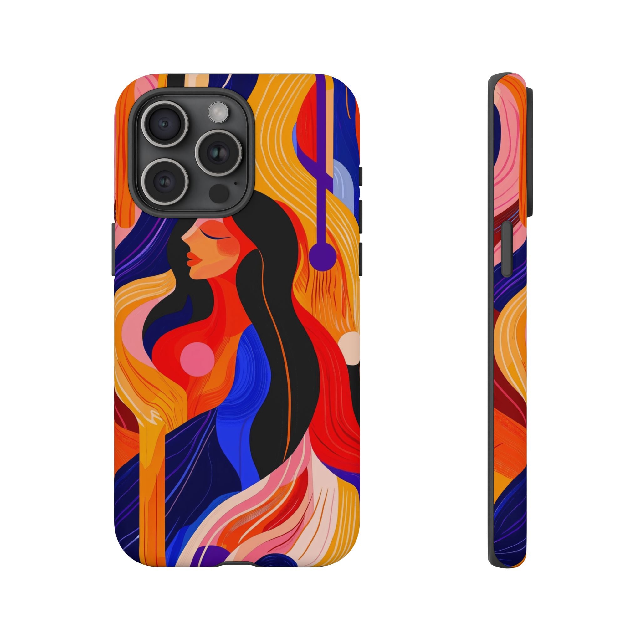 Abstract Colourful Woman iPhone Tough Case | Vibrant Artistic
