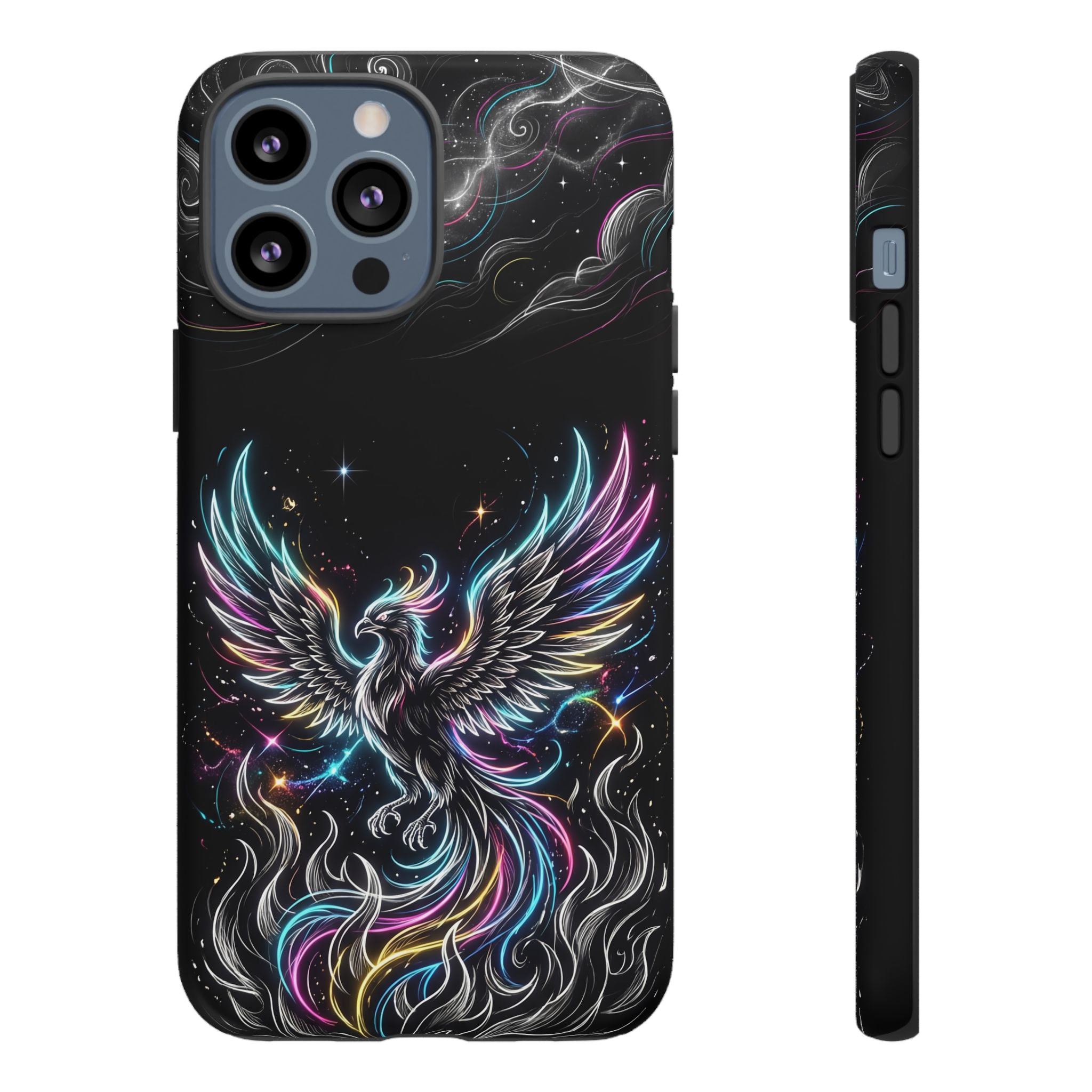 Colorful Neon Phoenix Tough iPhone Case