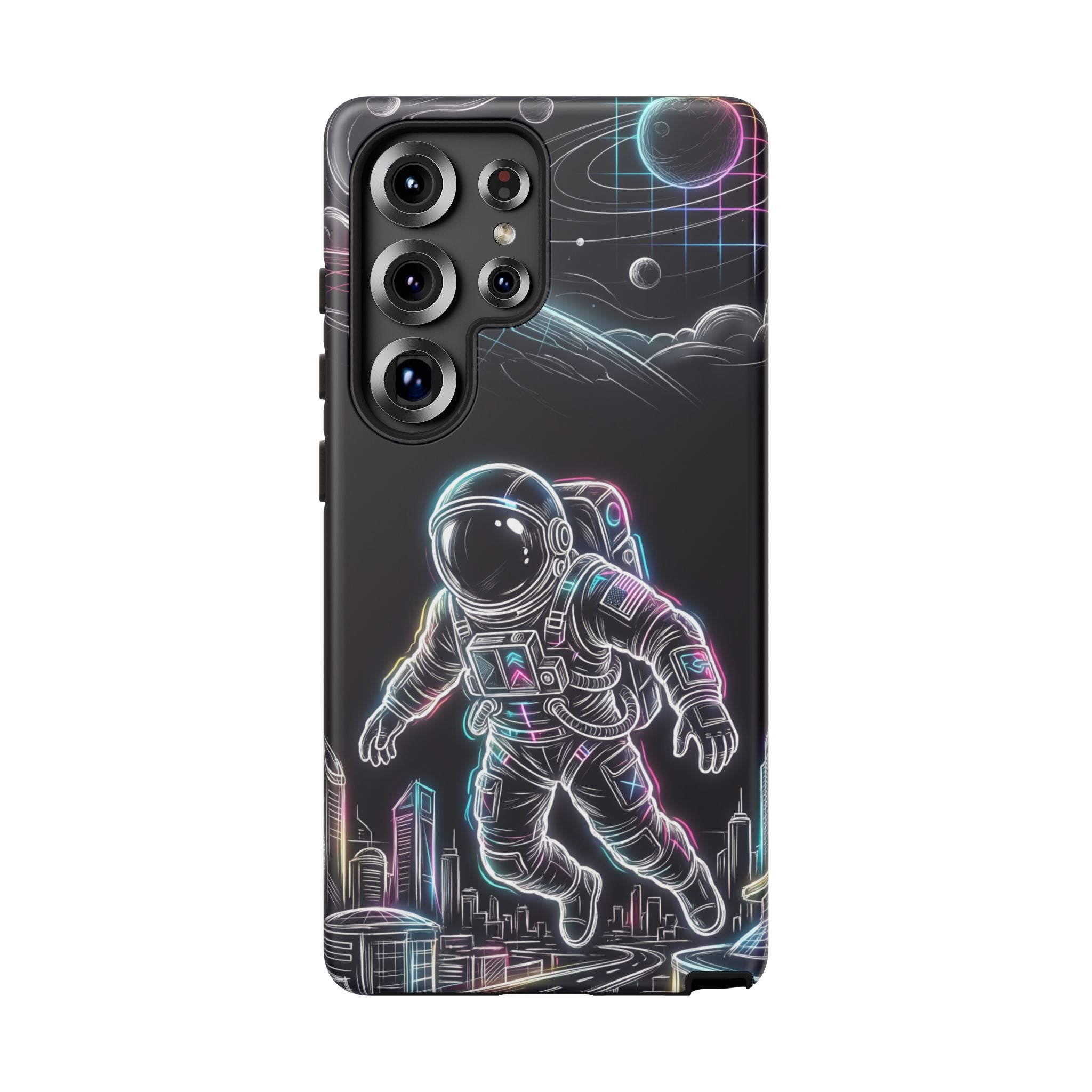 Space Explorer Astronaut Neon Samsung Galaxy Phone Case