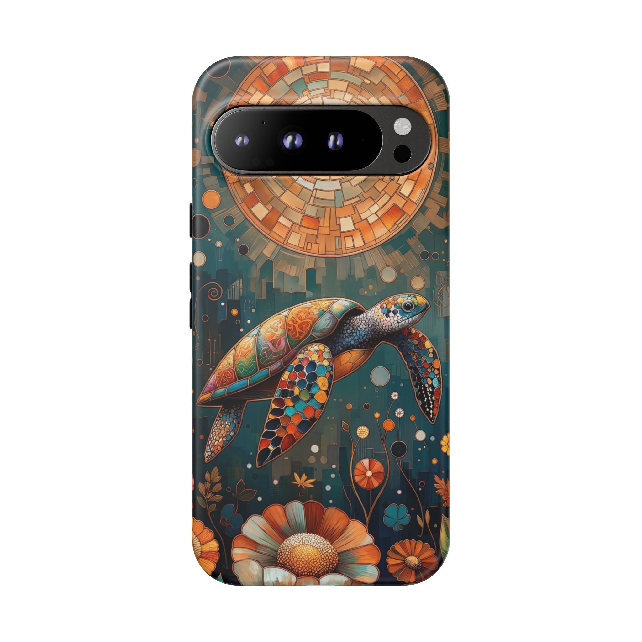 Sea Turtle Google Pixel Case | Artistic Floral Ocean Design