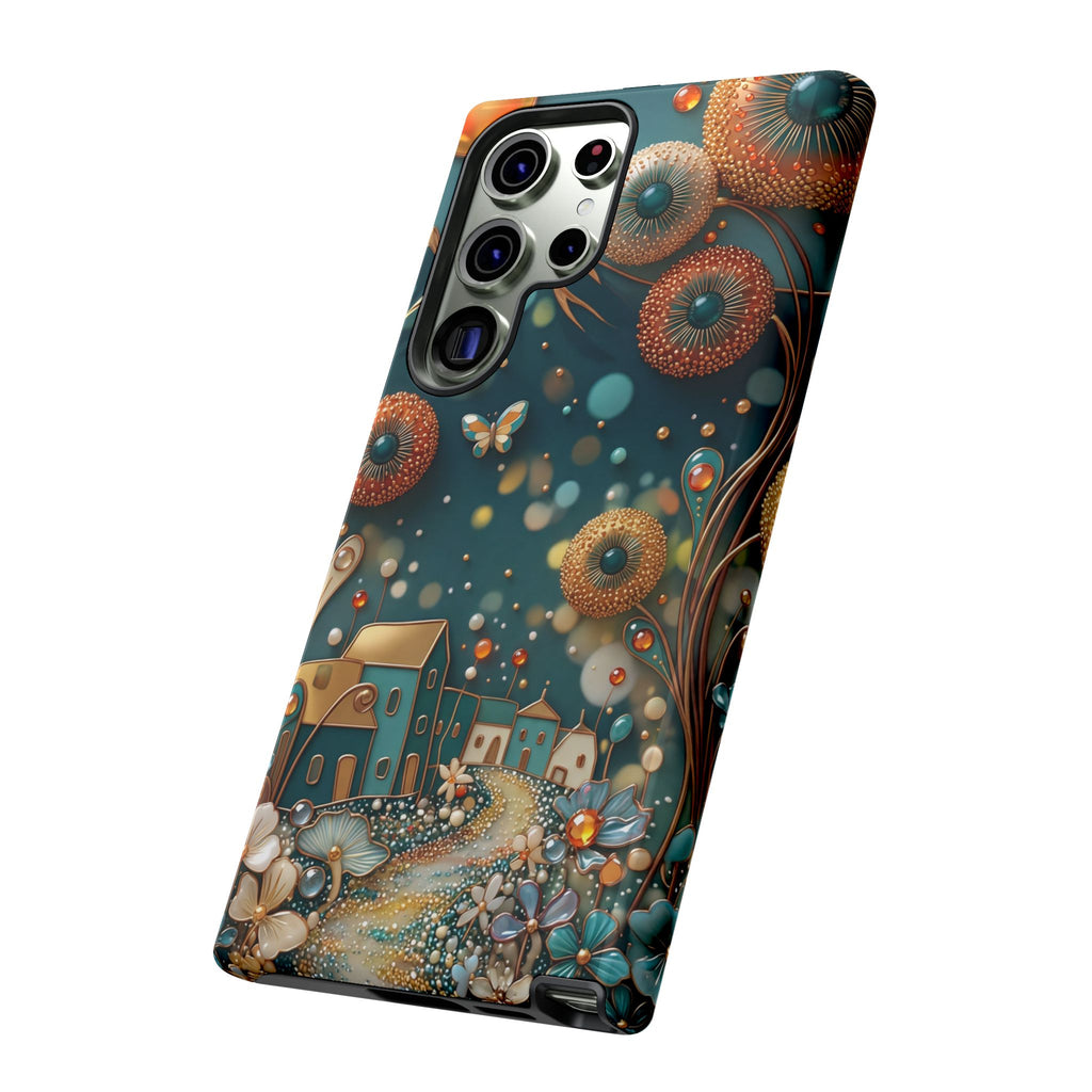 Whimsical Night Village Samsung Galaxy Case