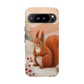 Winter Squirrel Google Pixel Phone Case | Woodland Animal Phone Case