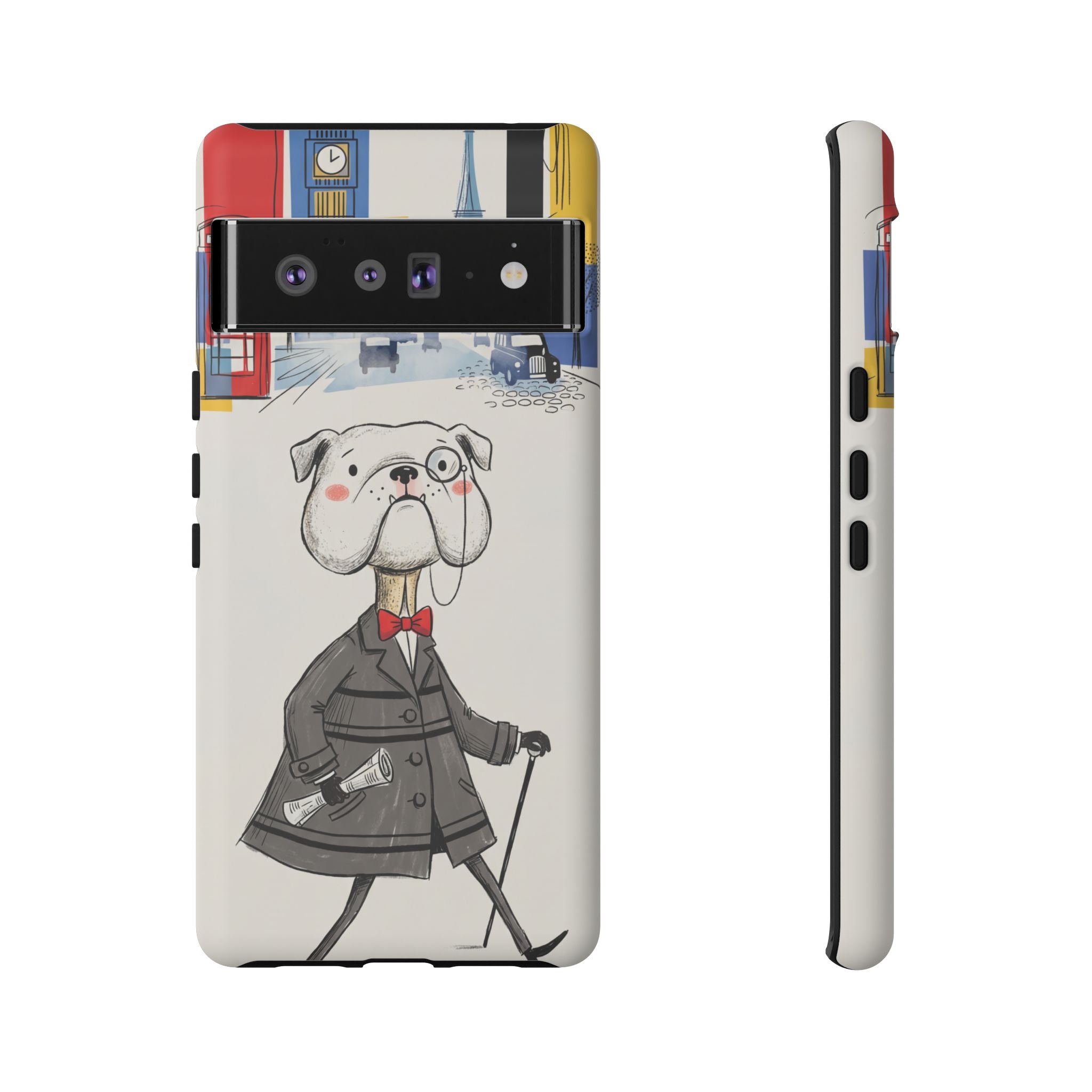 Vintage Dapper Gentleman Bulldog Google Pixel Phone Case