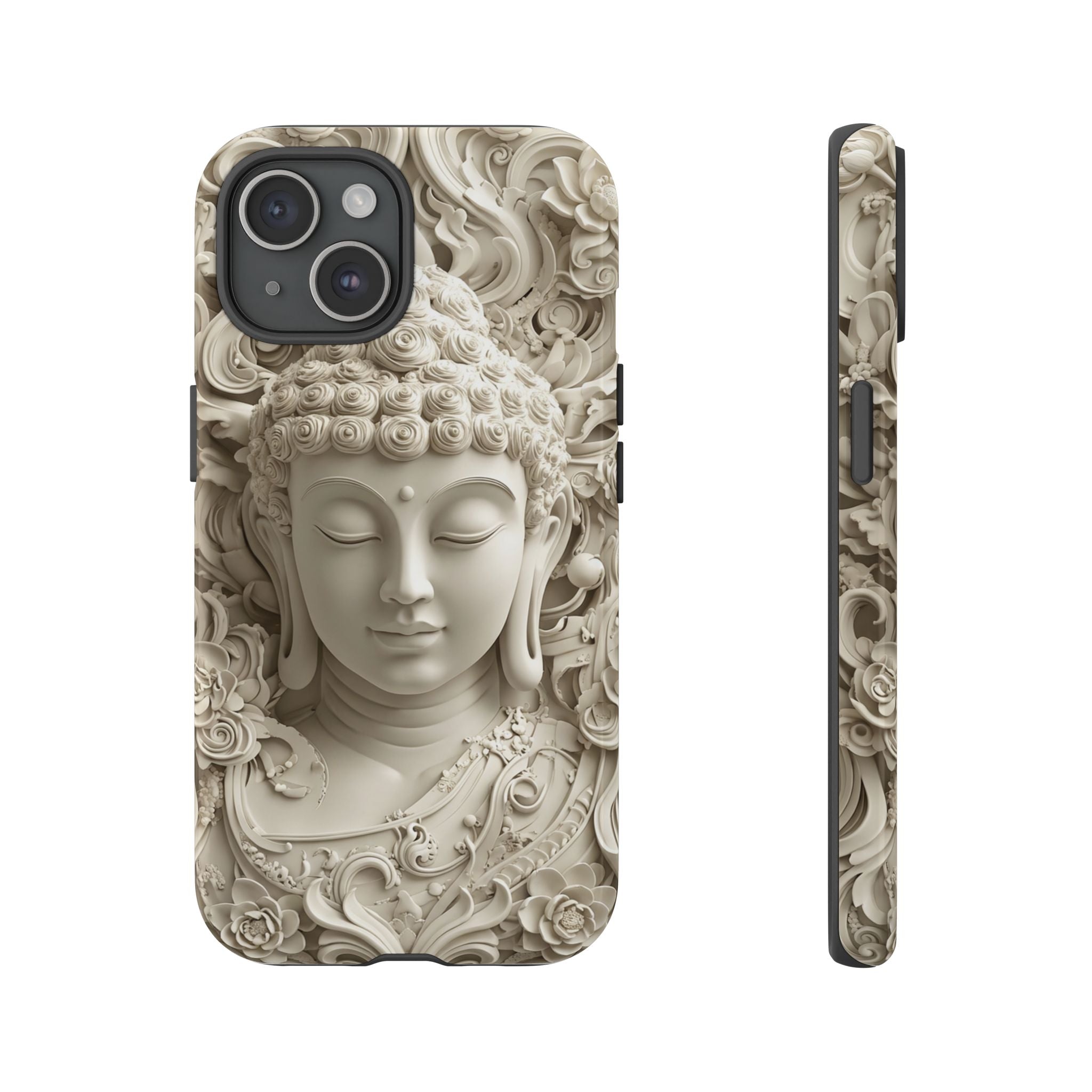 Buddha Relief iPhone Case — Serene Zen Protective Phone Cover