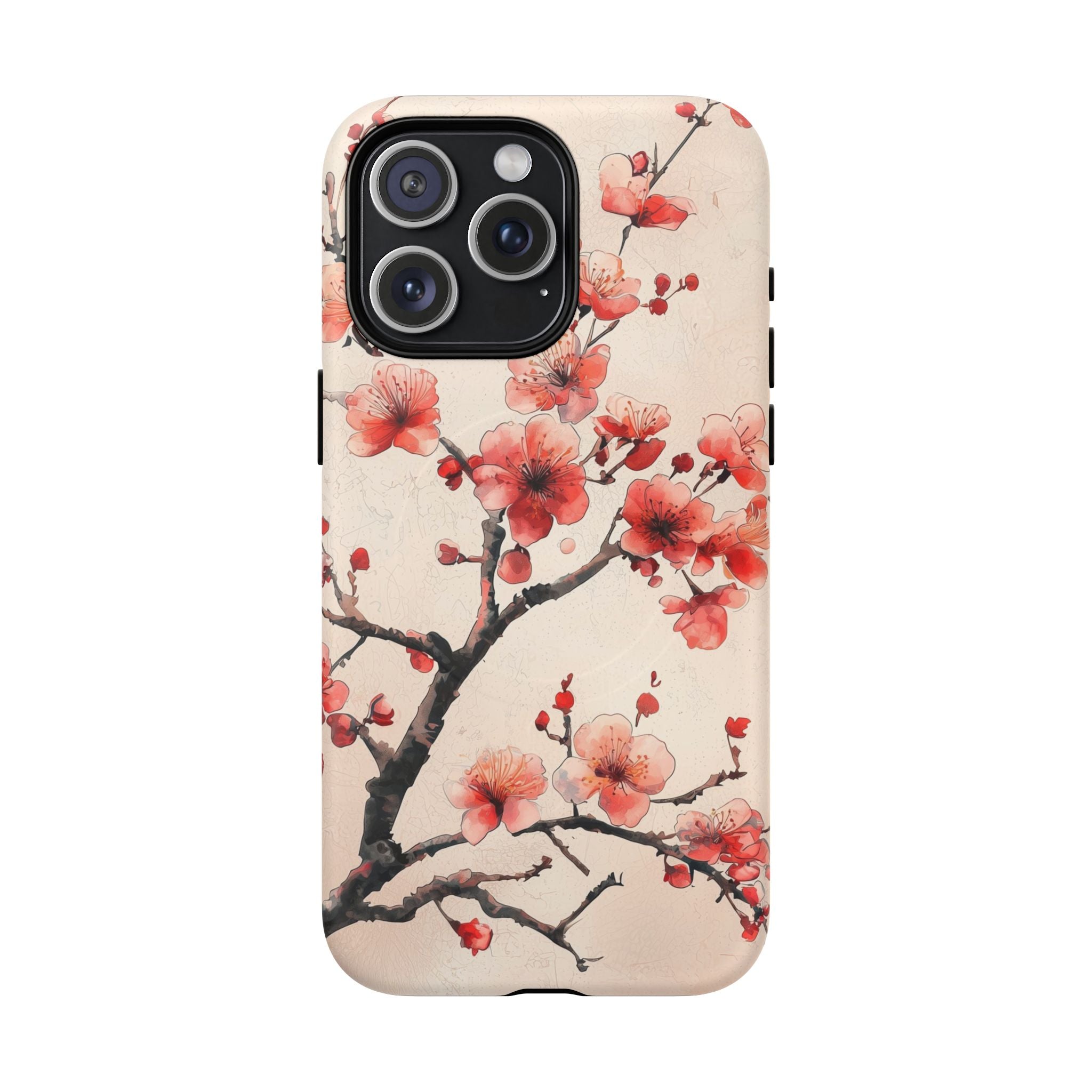 Cherry Blossom MagSafe iPhone Case | Floral Pink Blossom Branch Design