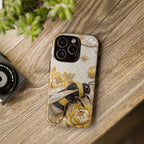 Golden Bee iPhone Case | Floral Moon iPhone Protector
