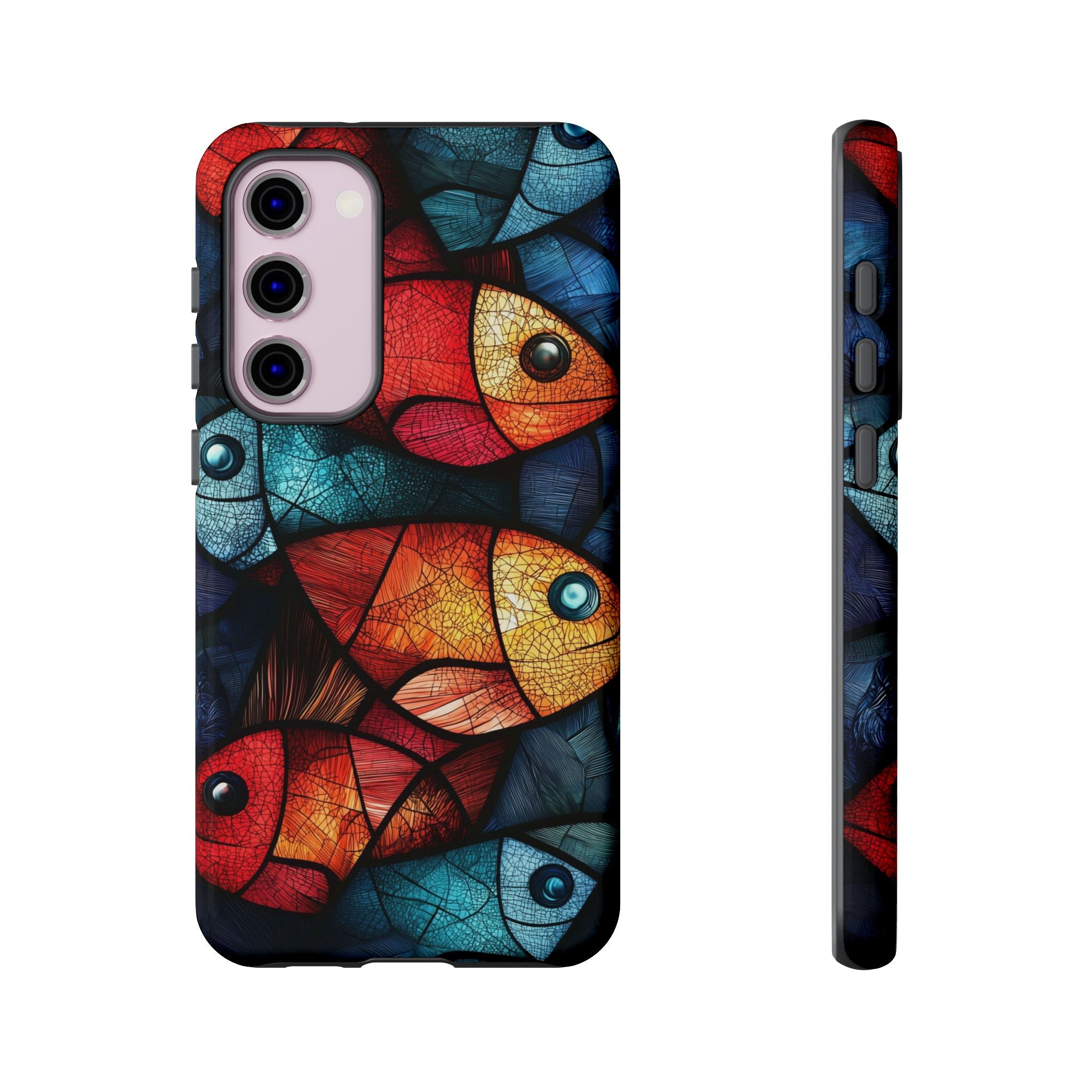 Fish Mosaic Tough Samsung Galaxy Case — Colourful Artistic Fish Pattern