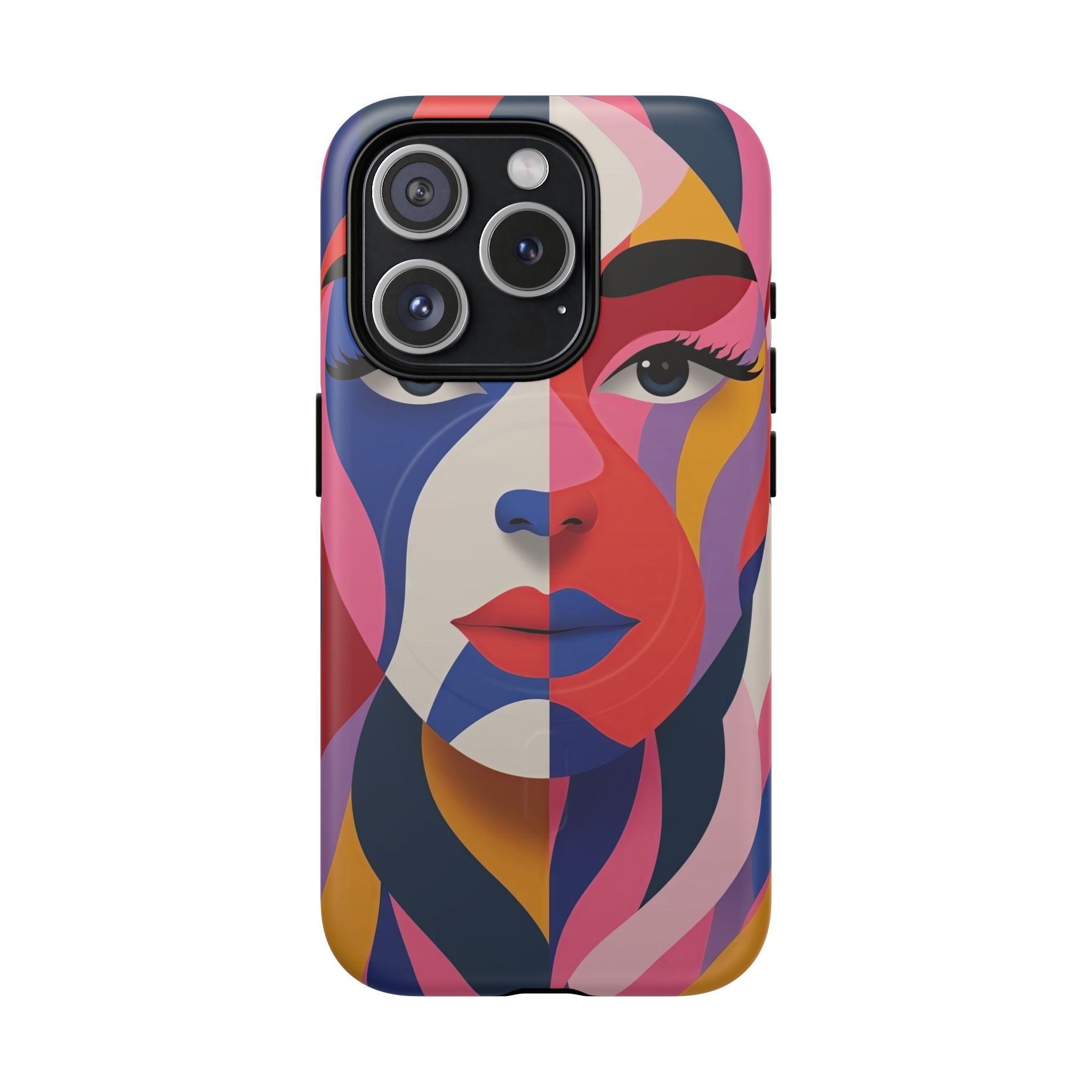 Abstract Colourful Face MagSafe iPhone Case | Vibrant Pop Art
