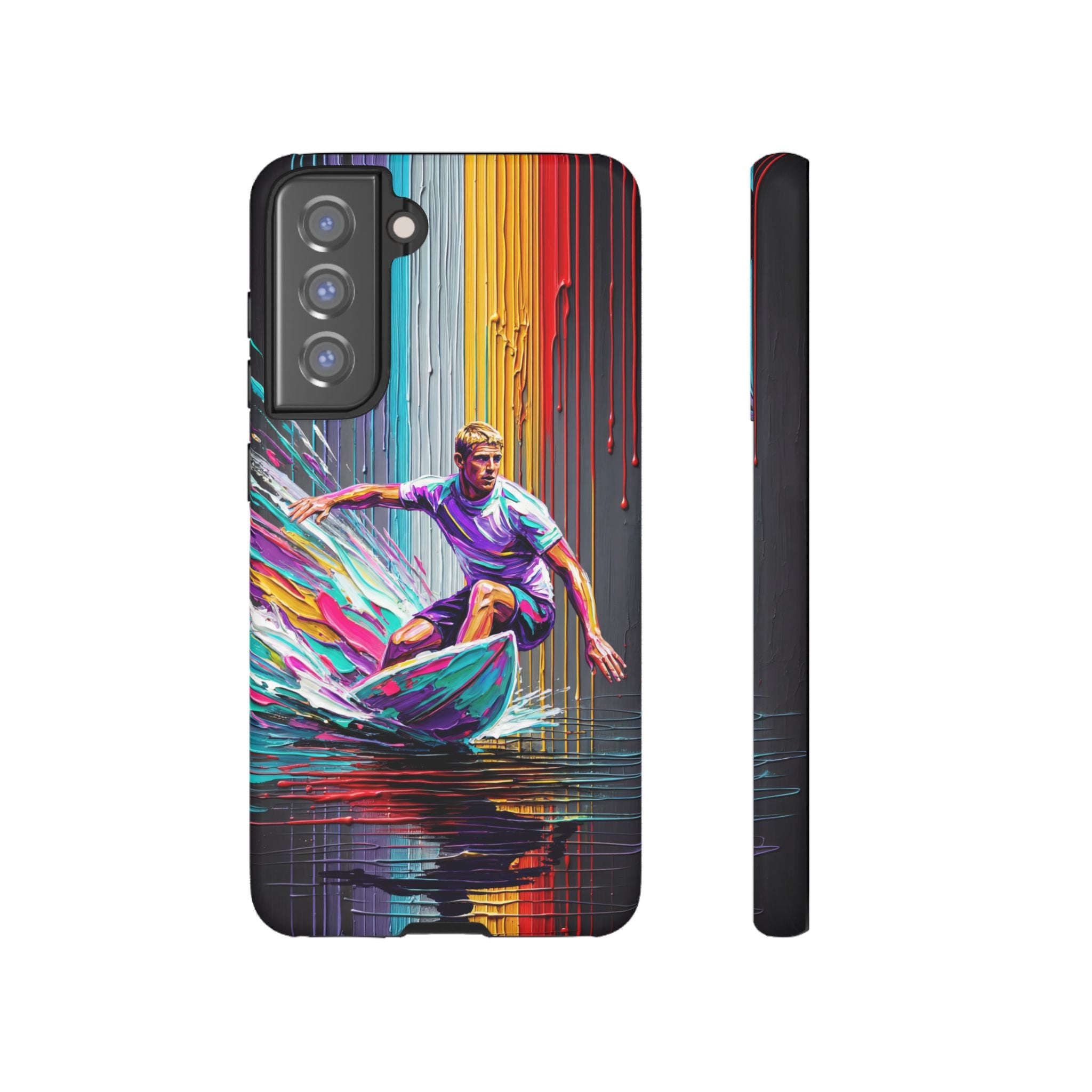 Surfing Rainbow Tough Samsung Galaxy Phone Case