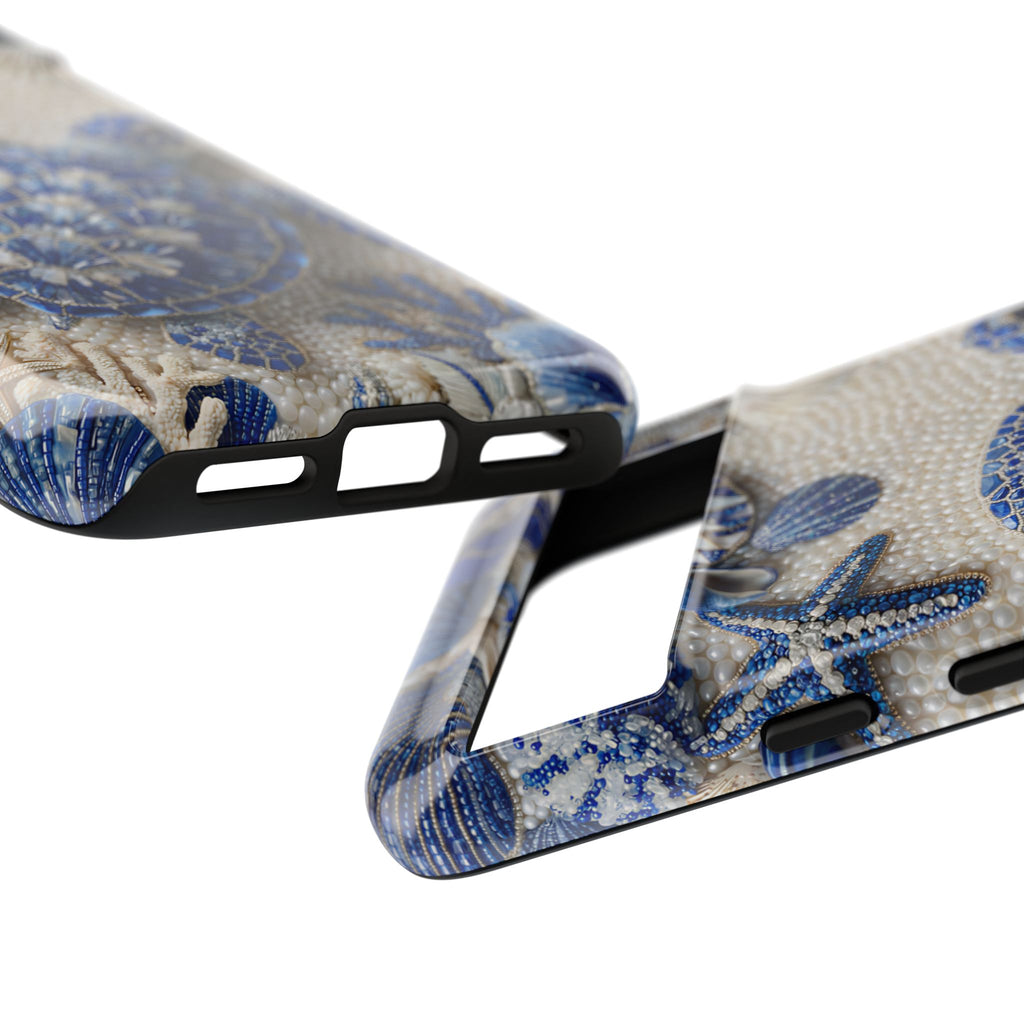Custodia per Google Pixel in ceramica blu con motivo tartaruga marina