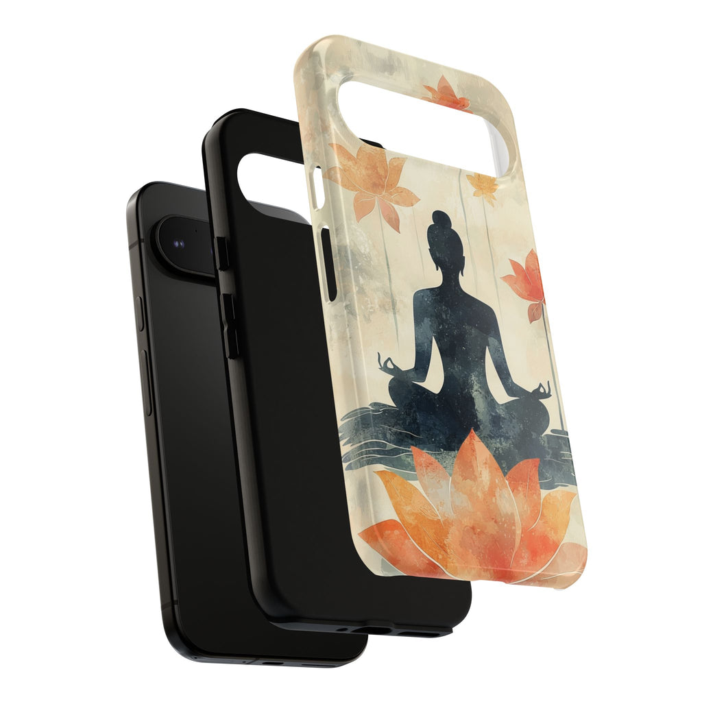Yoga Lotus Google Pixel Case | Meditative Silhouette