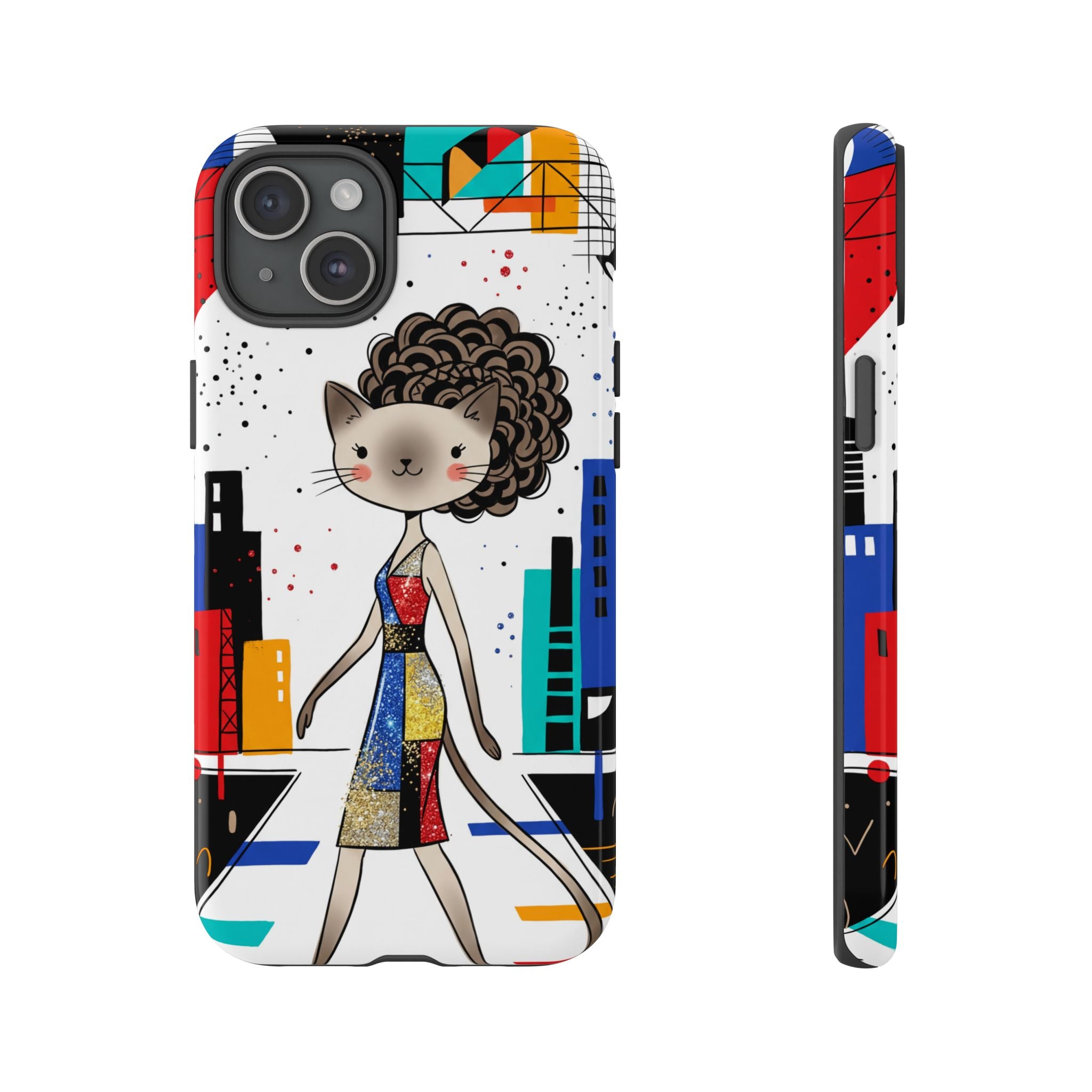 Catwalk City iPhone Case | Cute Fashion Cat