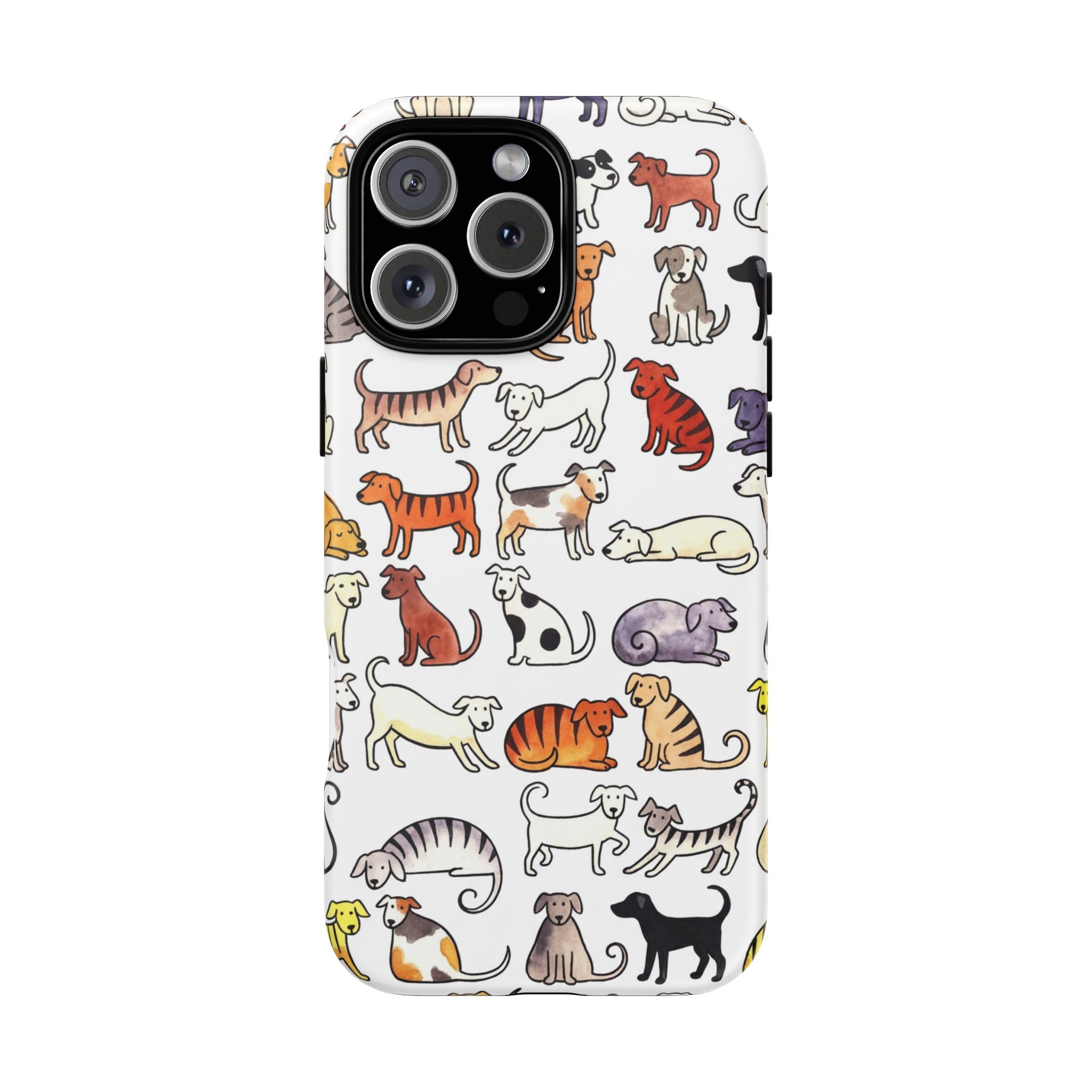 Dog Pattern iPhone Case | Cute Colourful Dogs