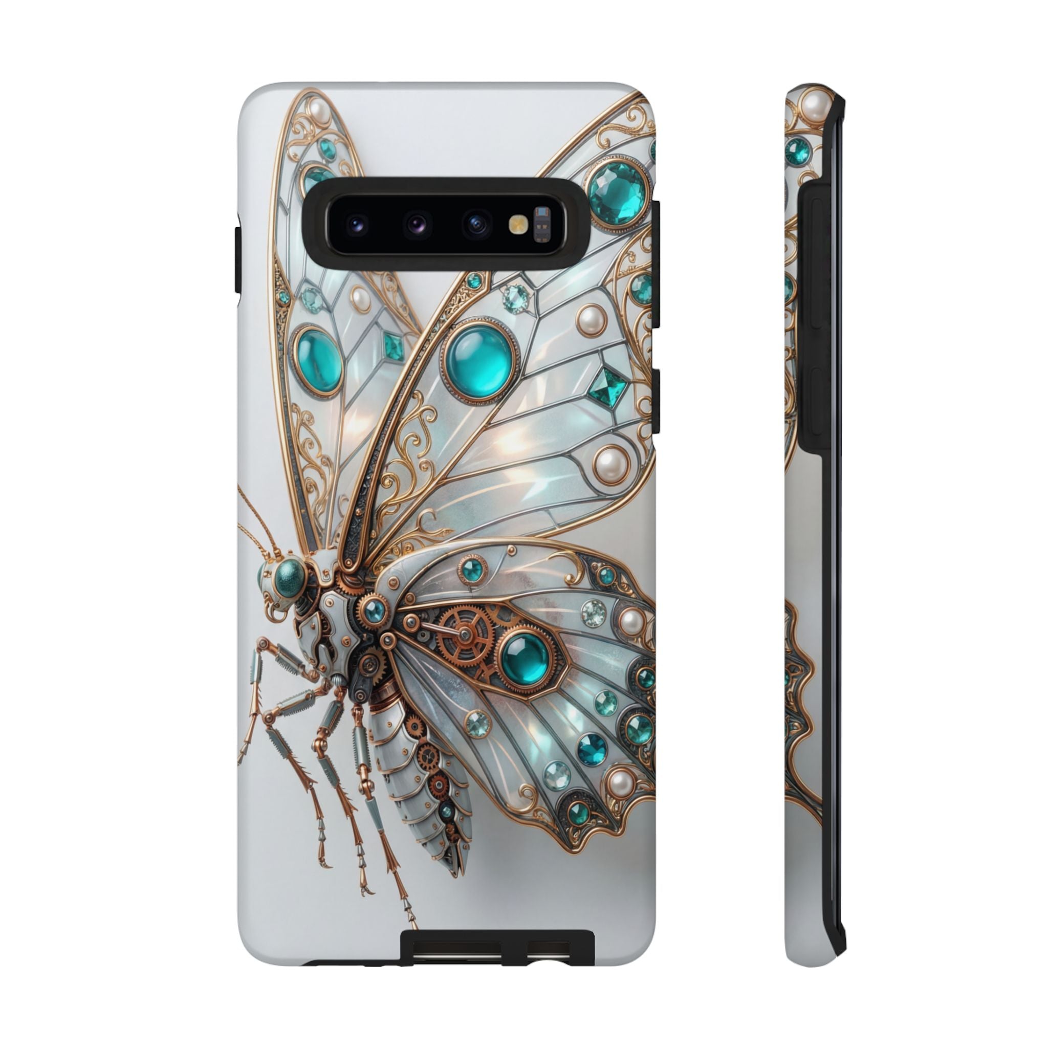 Butterfly Gem Phone Case — Steampunk Teal Jewel Samsung Galaxy Case